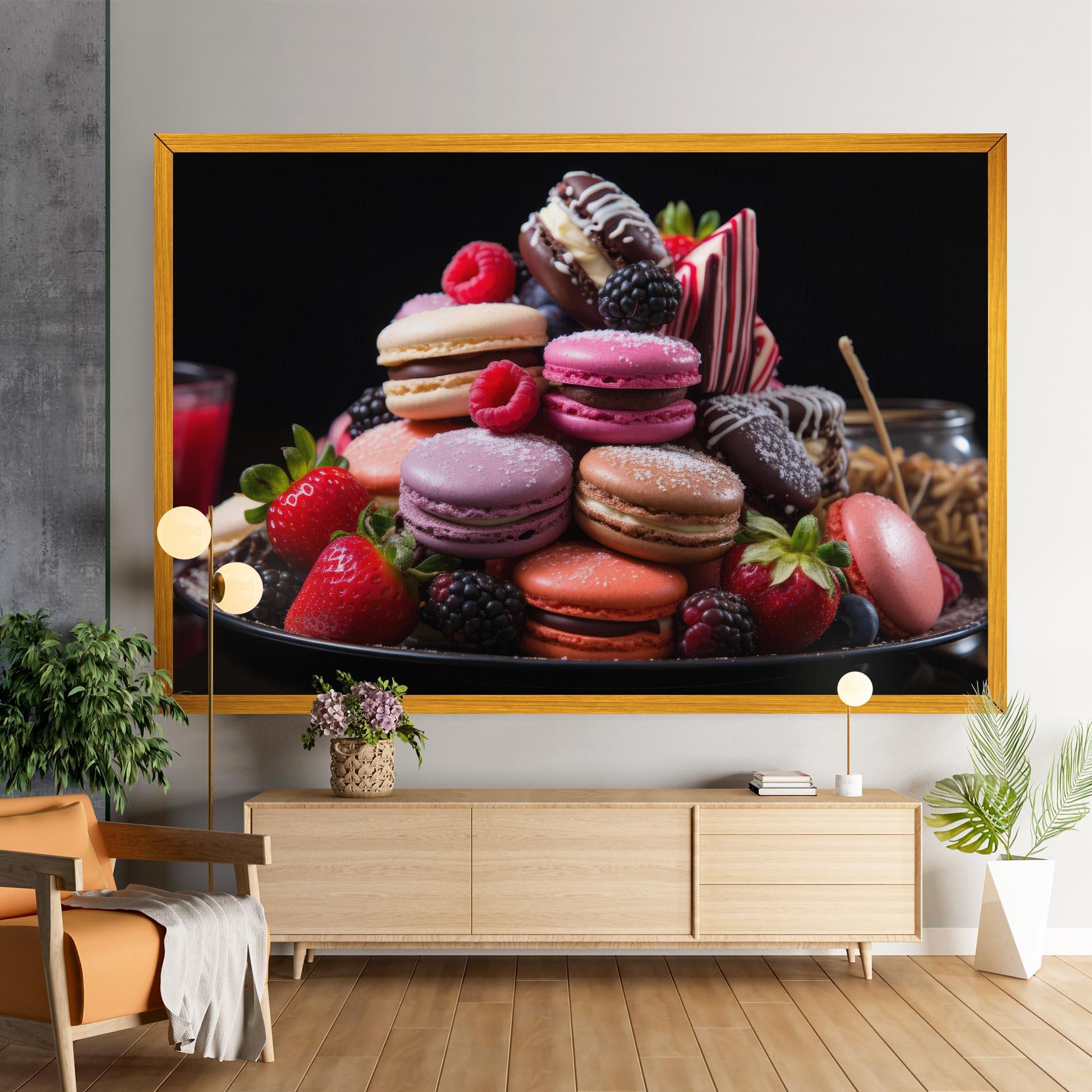Tablou Canvas Berries Macarons mockup 9