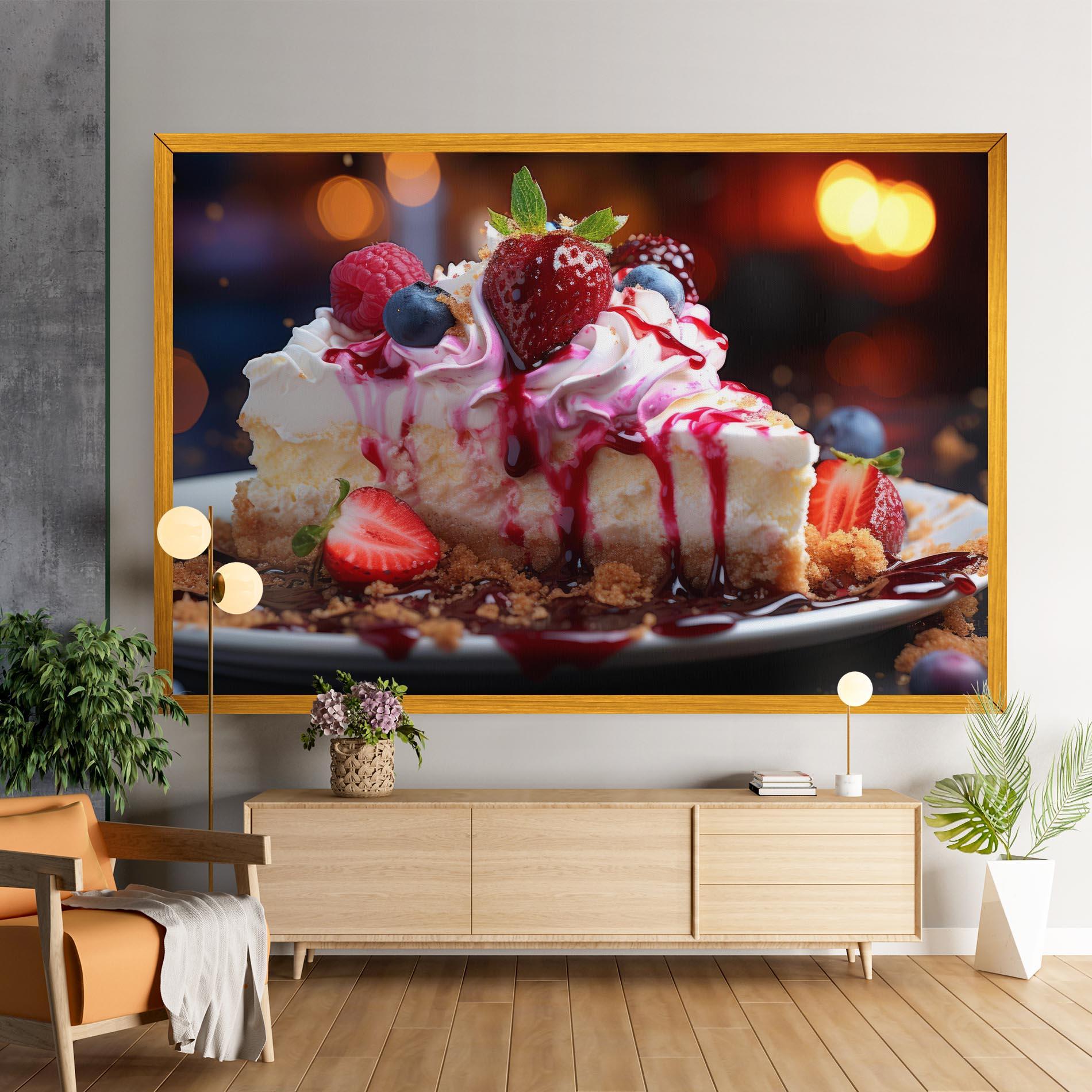 Tablou Canvas Cheesecake Berries mockup 9