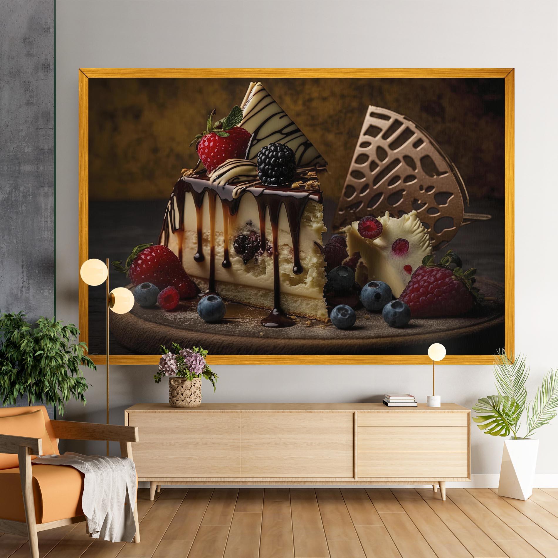Tablou Canvas Cheesecake Chocolate mockup 9