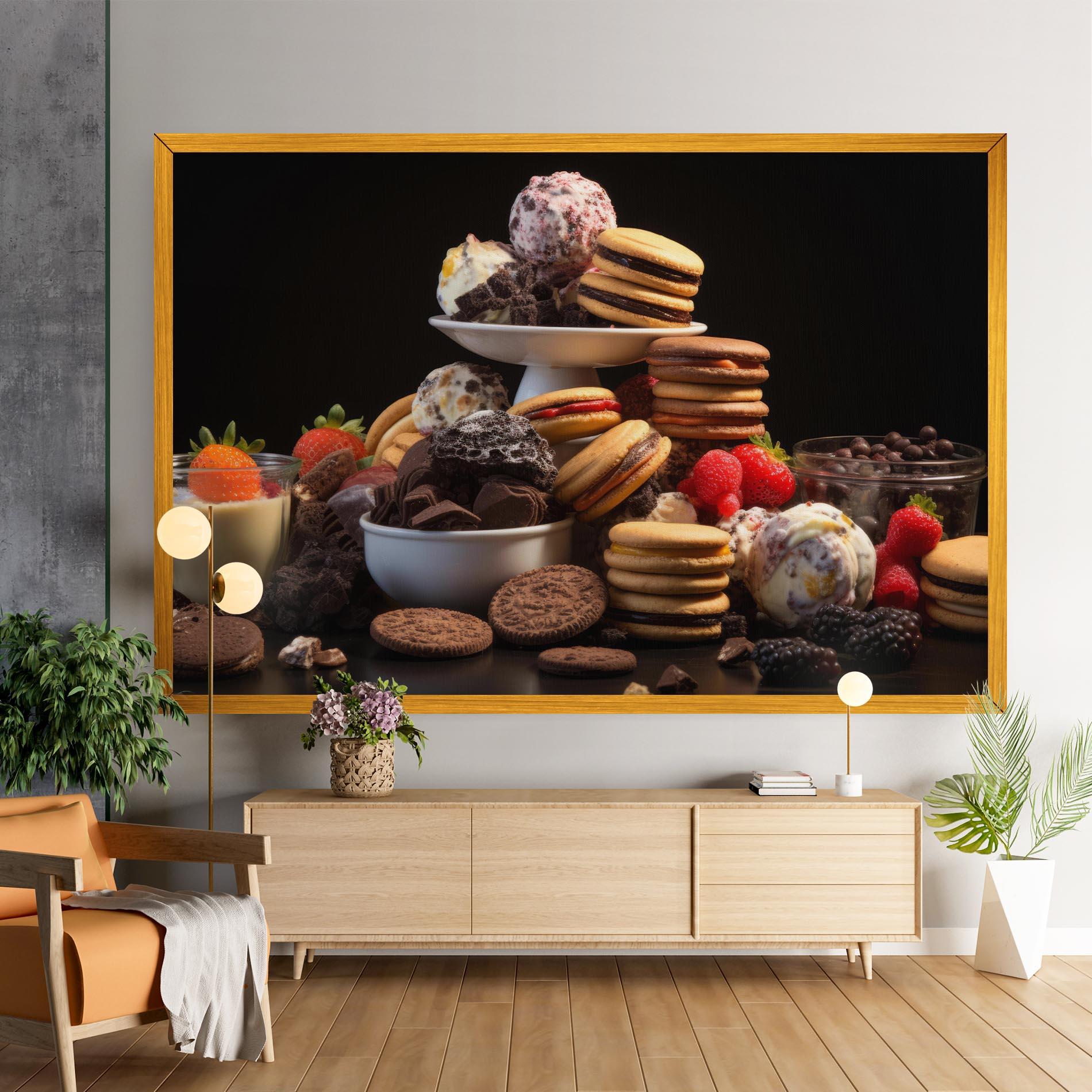 Tablou Canvas Ice Cream Cookies mockup 9