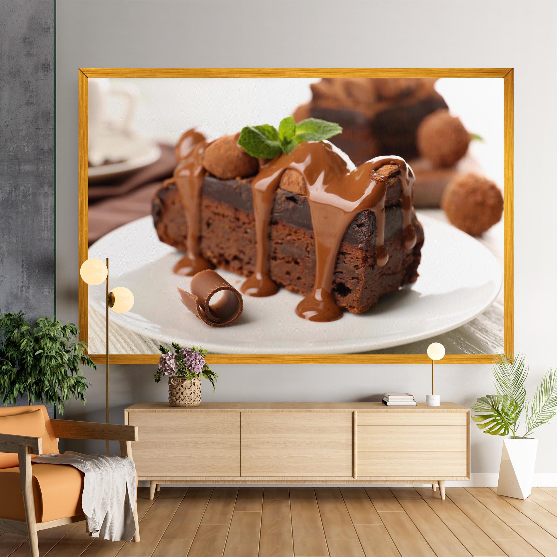 Tablou Canvas Mint Chocolate Cake mockup 9