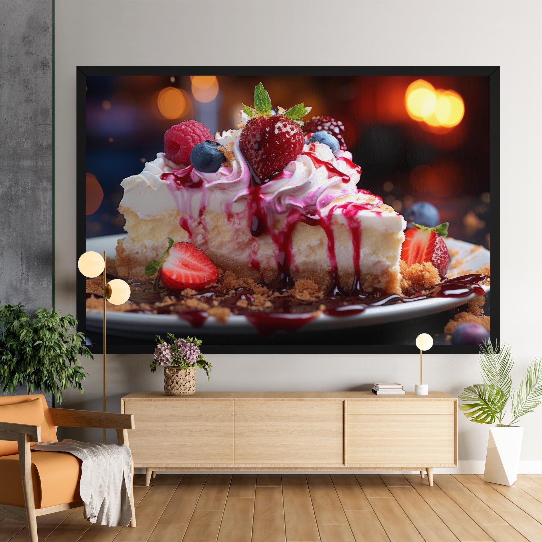 Tablou Canvas Cheesecake Berries mockup 9