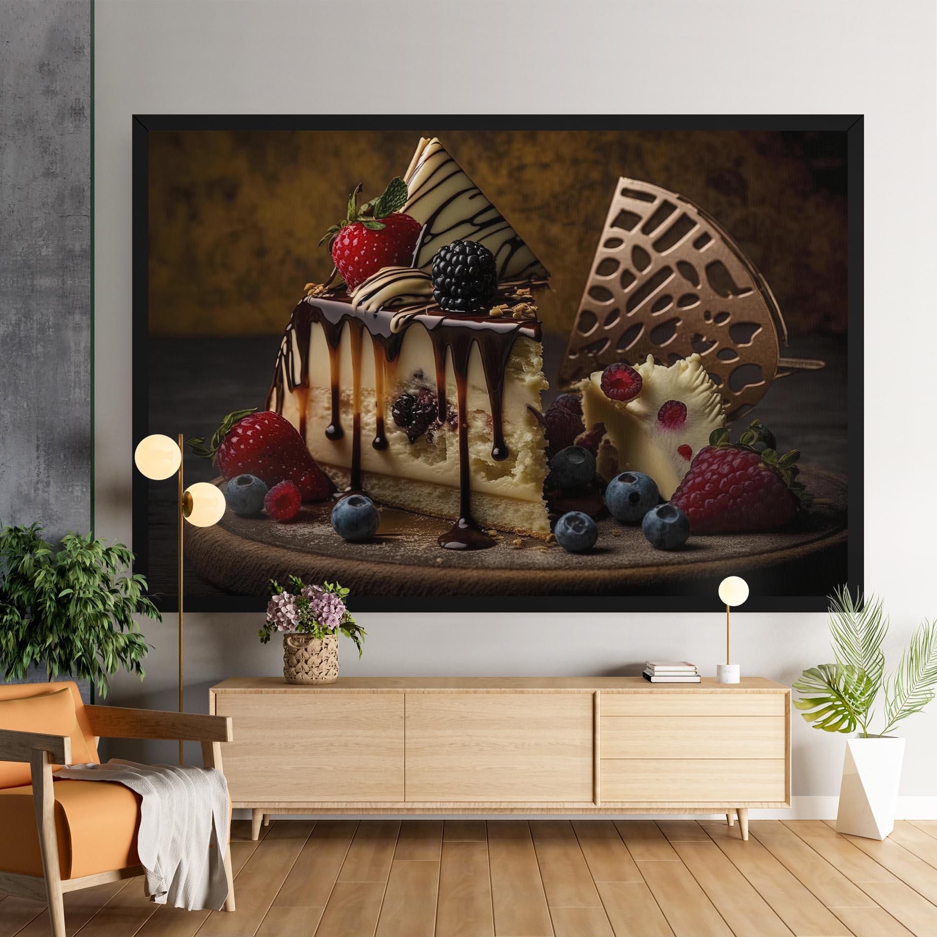 Tablou Canvas Cheesecake Chocolate mockup 9