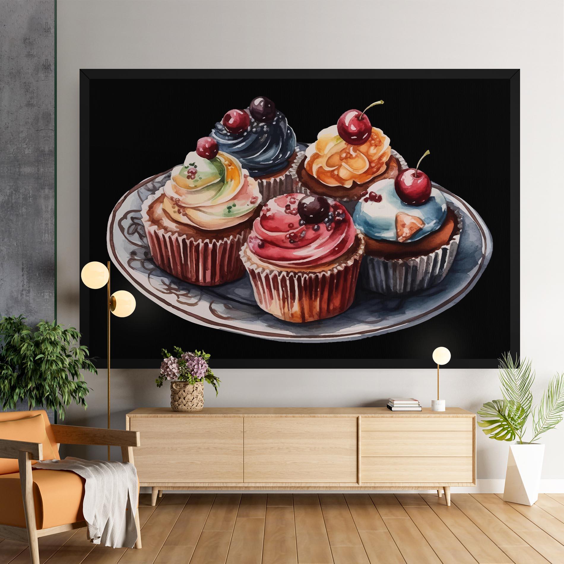 Tablou Canvas Colorful Muffins mockup 9