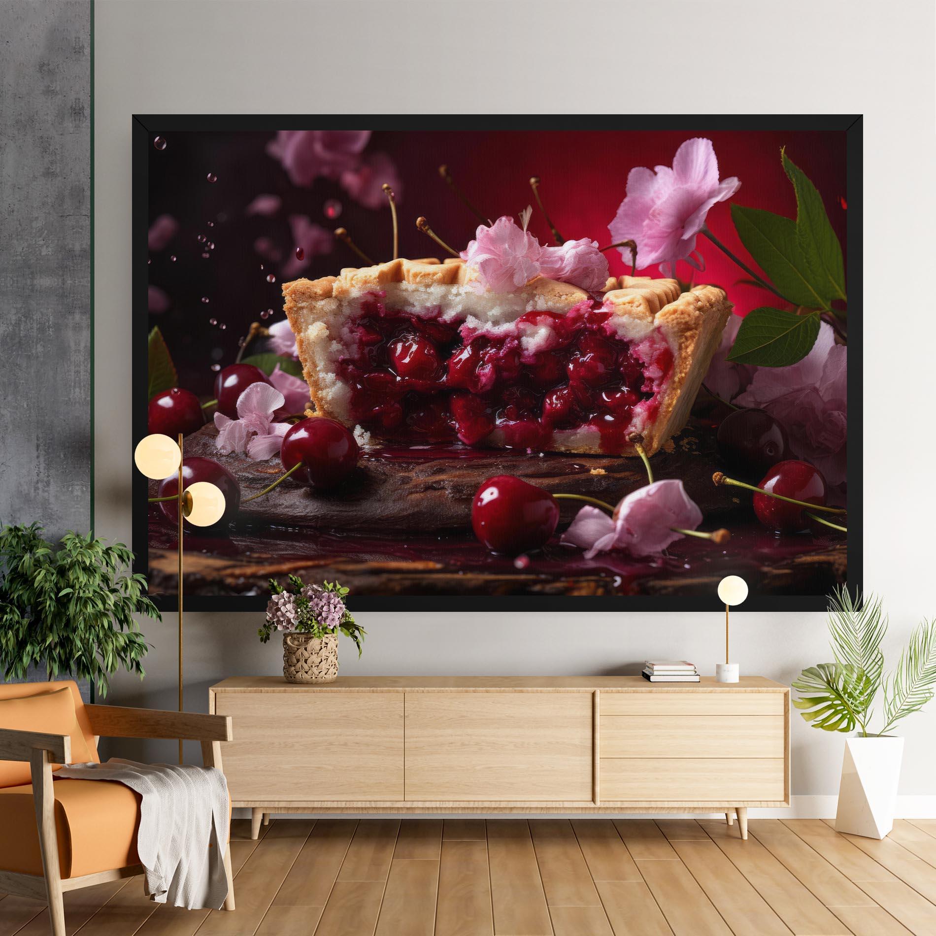 Tablou Canvas Wooden Table Cherries mockup 9