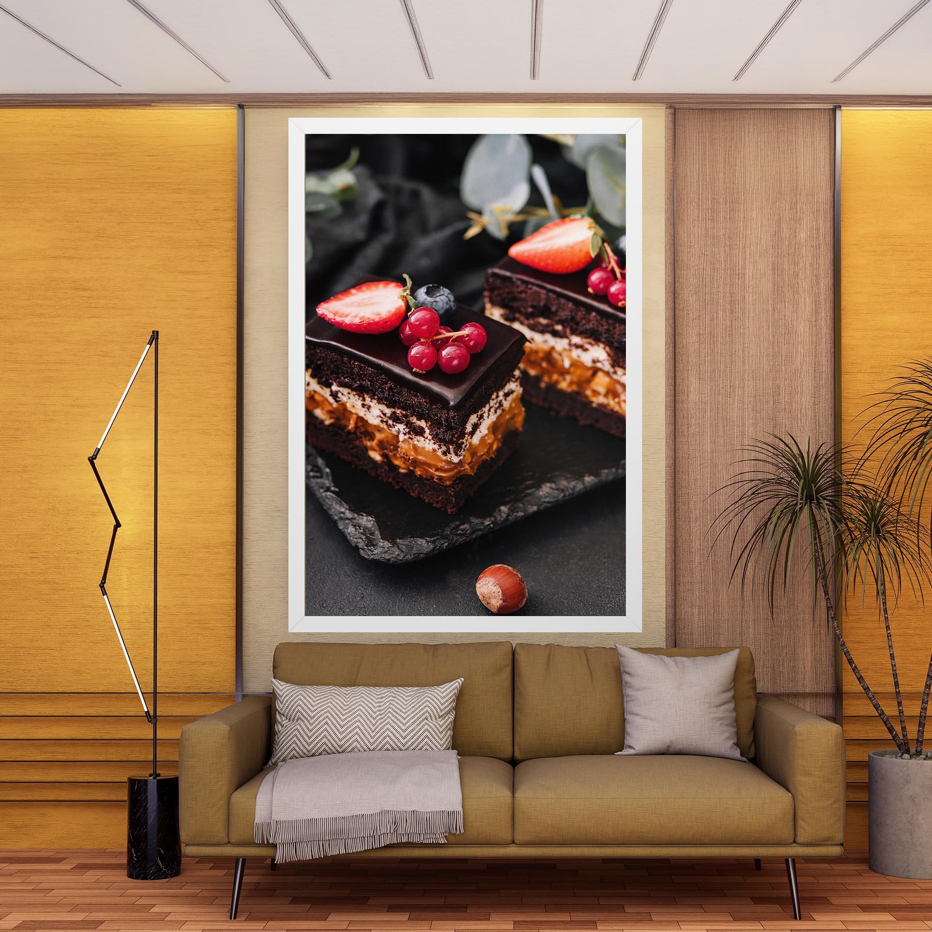 Tablou Canvas Chocolate Berries Cake mockup 9