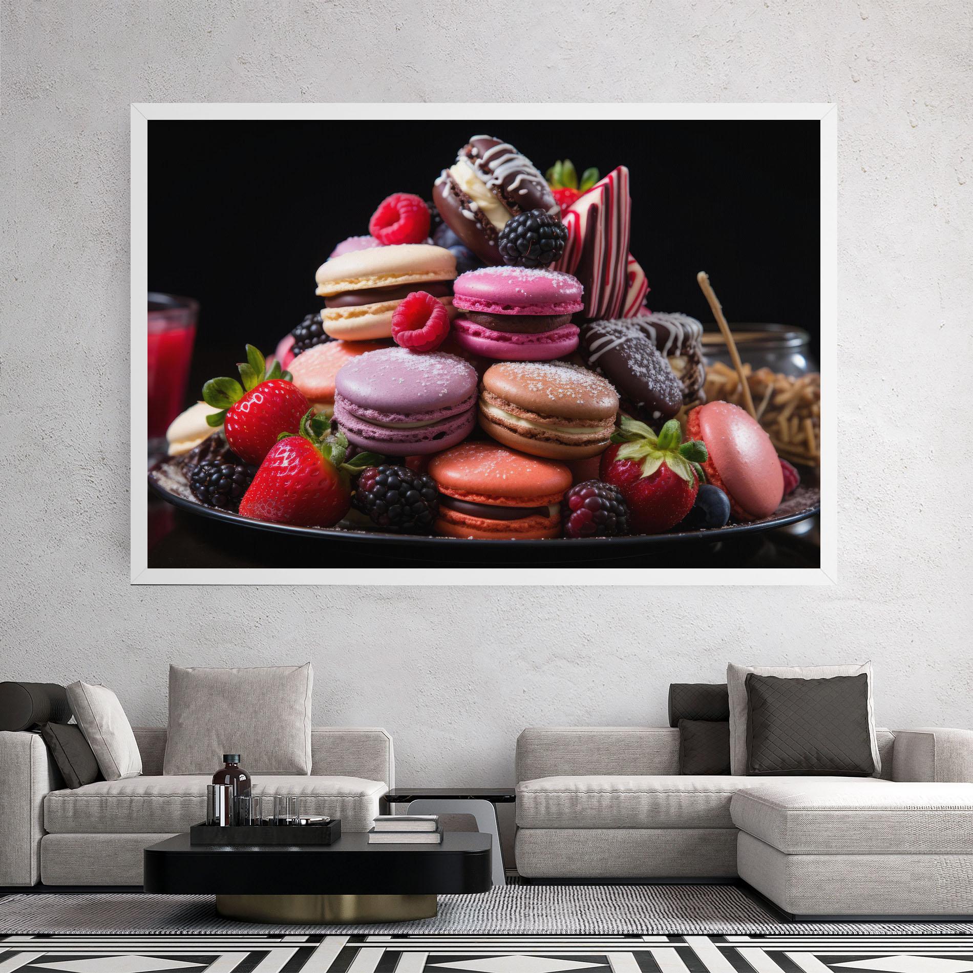 Tablou Canvas Berries Macarons mockup 2