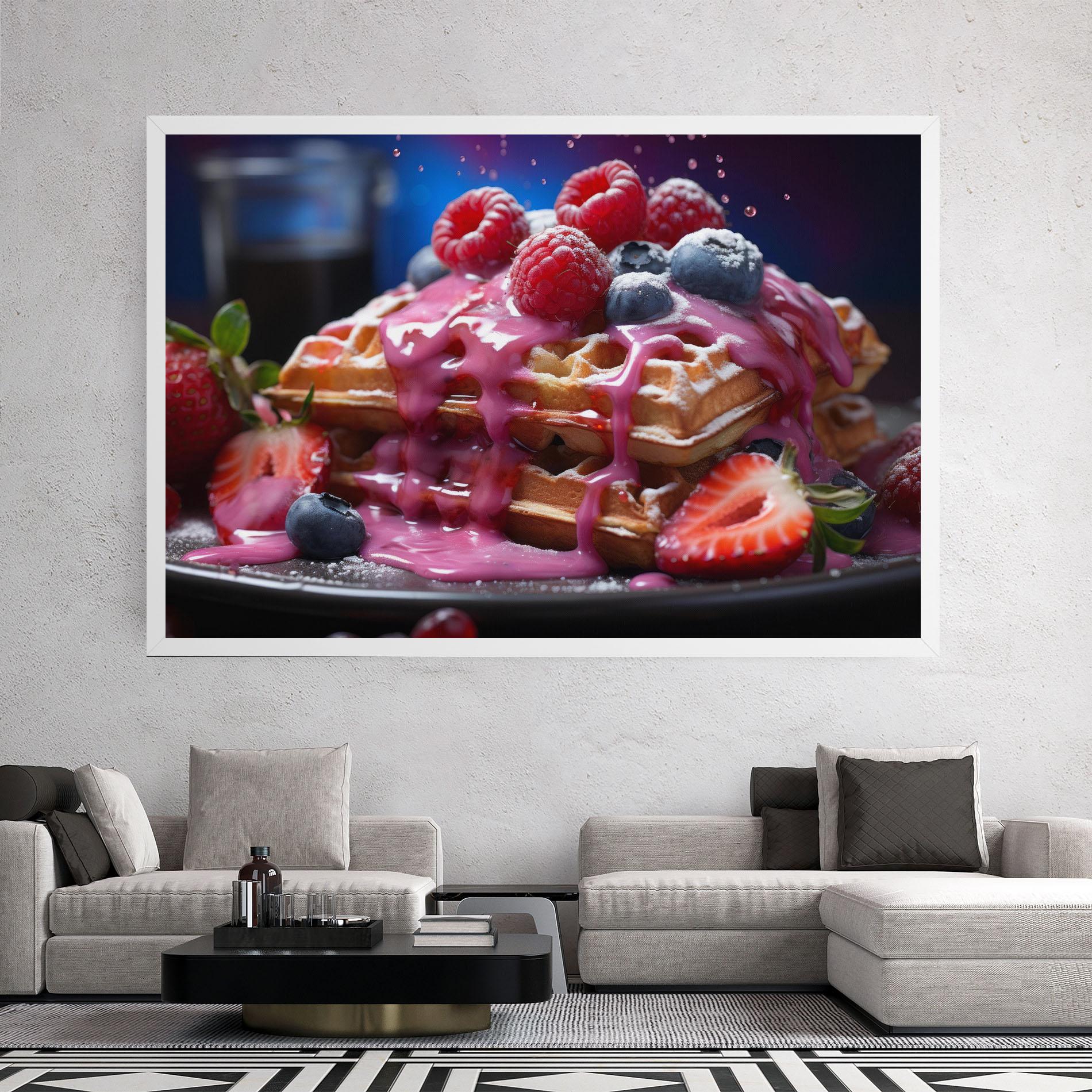 Tablou Canvas Berries Waffles mockup 2