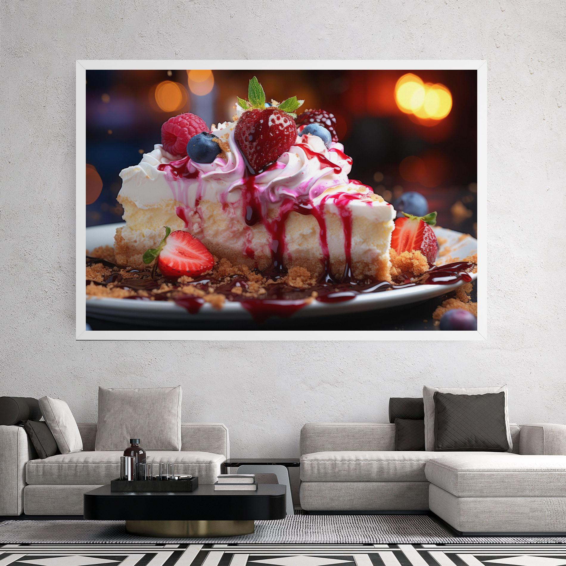 Tablou Canvas Cheesecake Berries mockup 2
