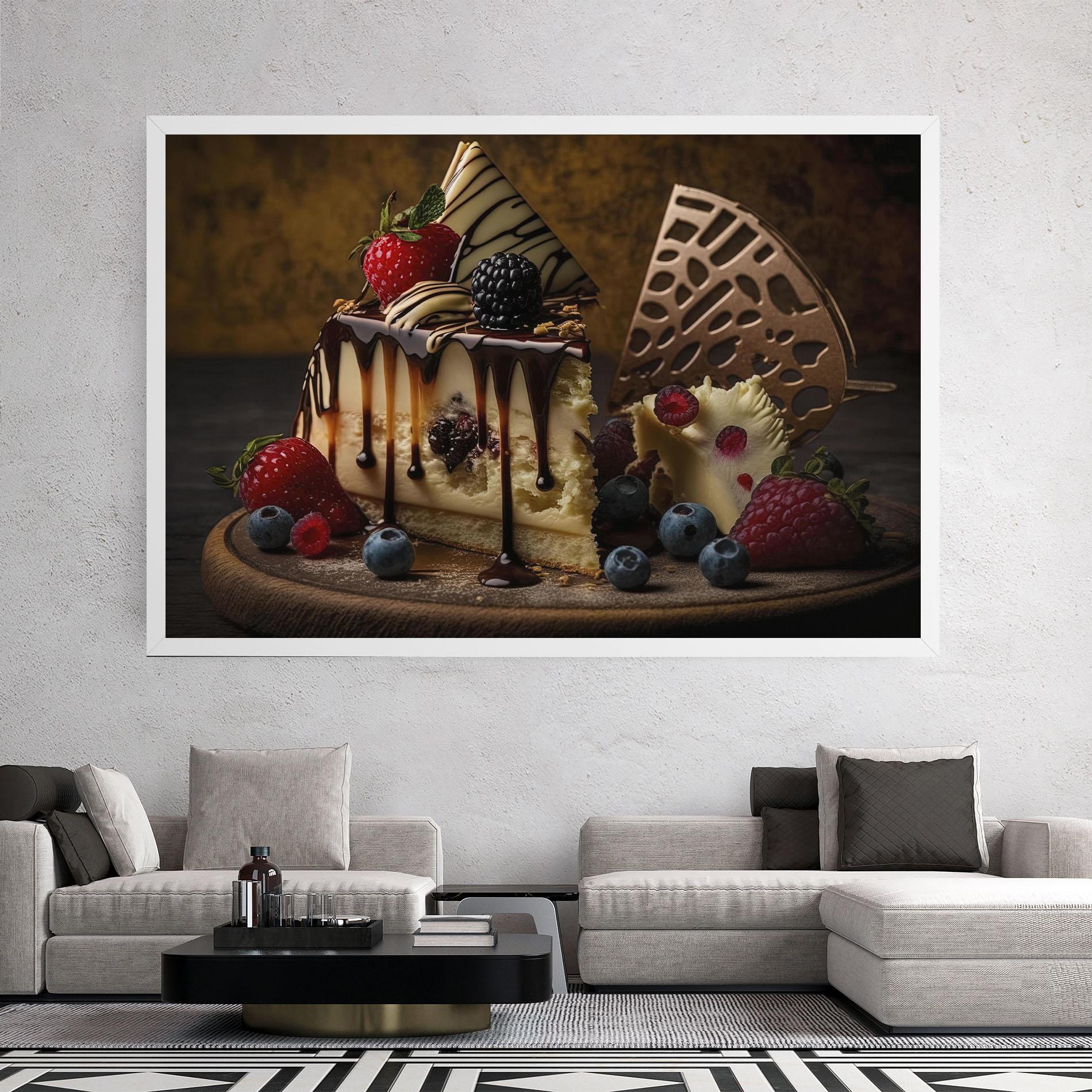 Tablou Canvas Cheesecake Chocolate mockup 2