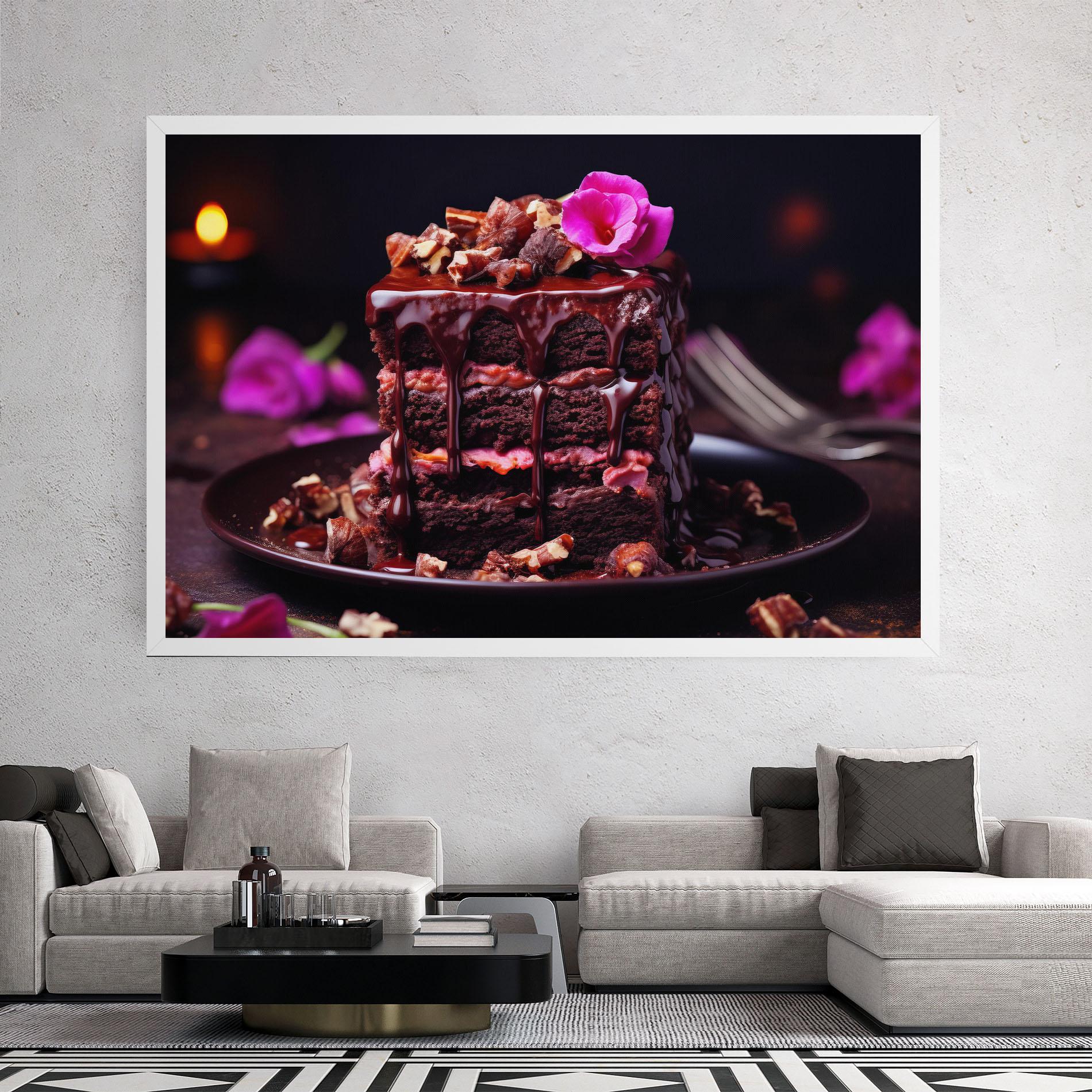 Tablou Canvas Pink Flower Cake mockup 2