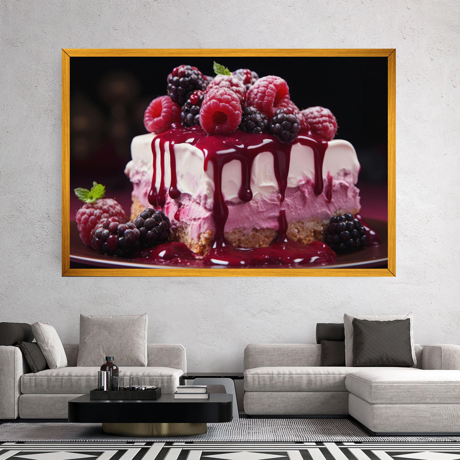 Tablou Canvas Berries Cream mockup 2