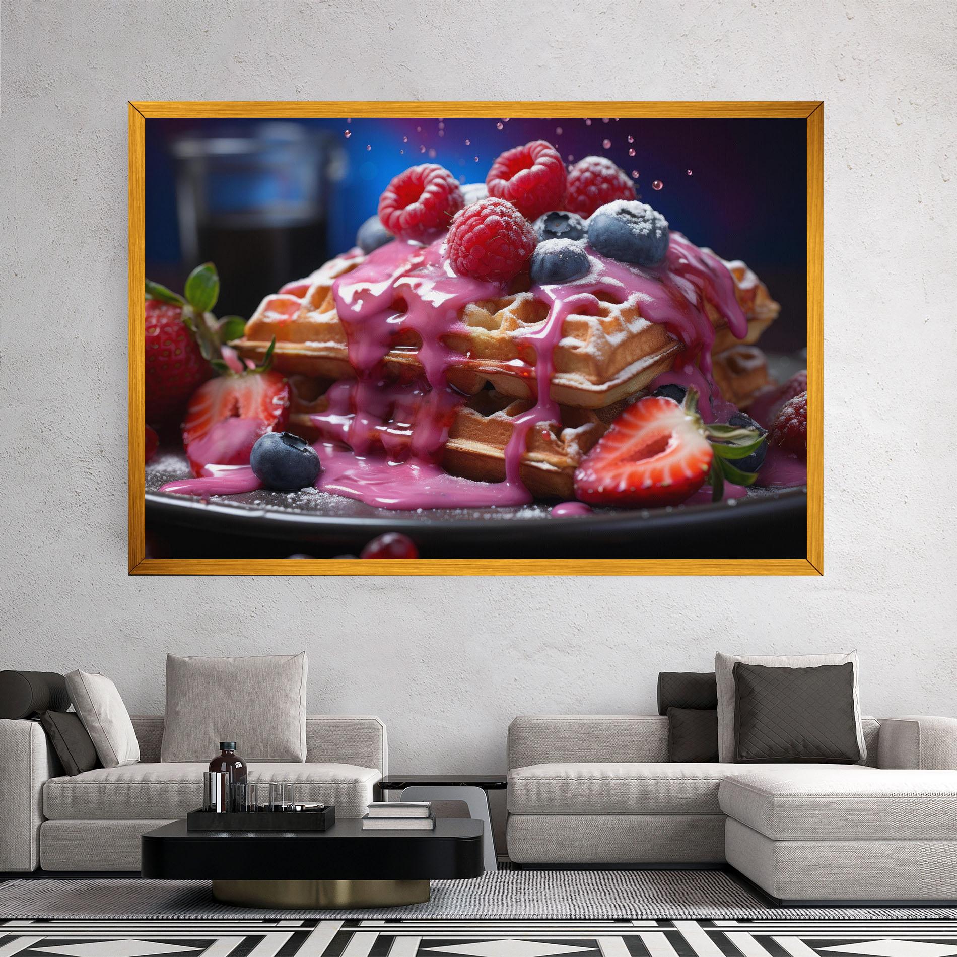 Tablou Canvas Berries Waffles mockup 2