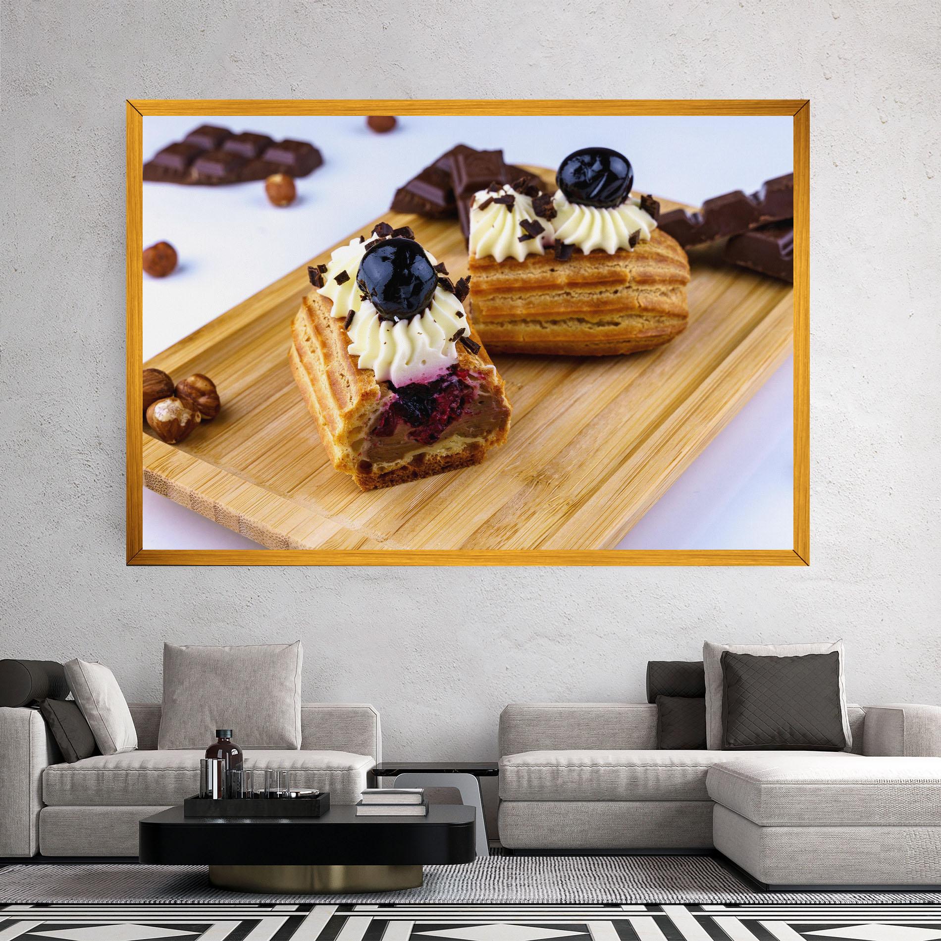Tablou Canvas Blueberry Eclair mockup 2
