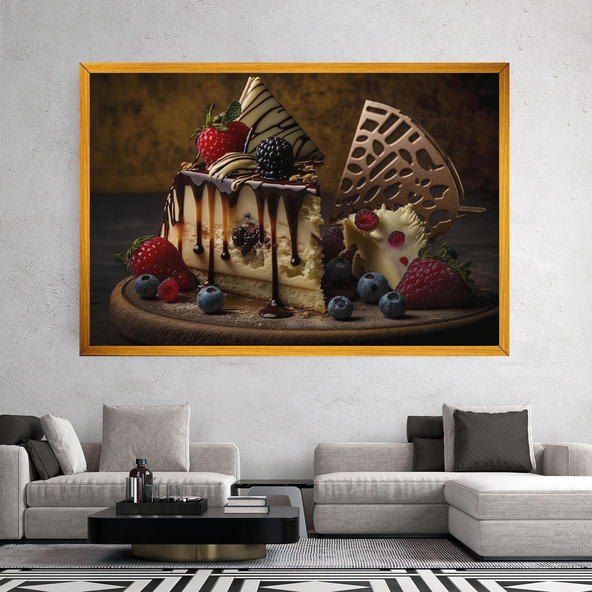 Tablou Canvas Cheesecake Chocolate mockup 2