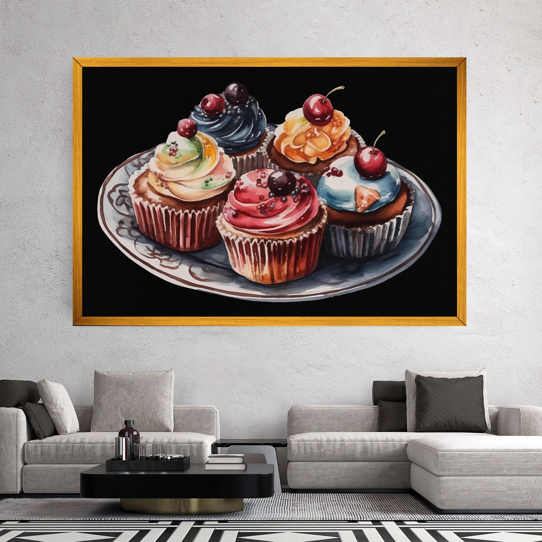 Tablou Canvas Colorful Muffins mockup 2