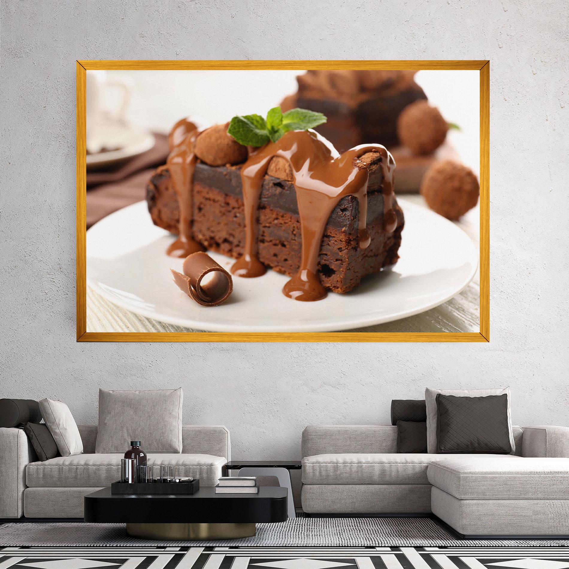 Tablou Canvas Mint Chocolate Cake mockup 2