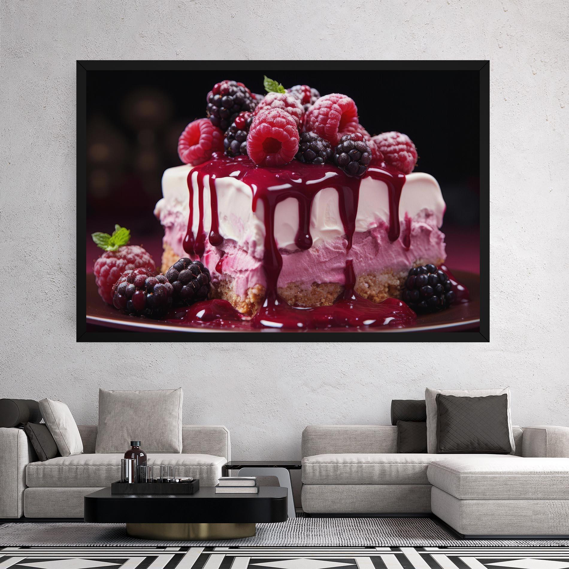 Tablou Canvas Berries Cream mockup 2