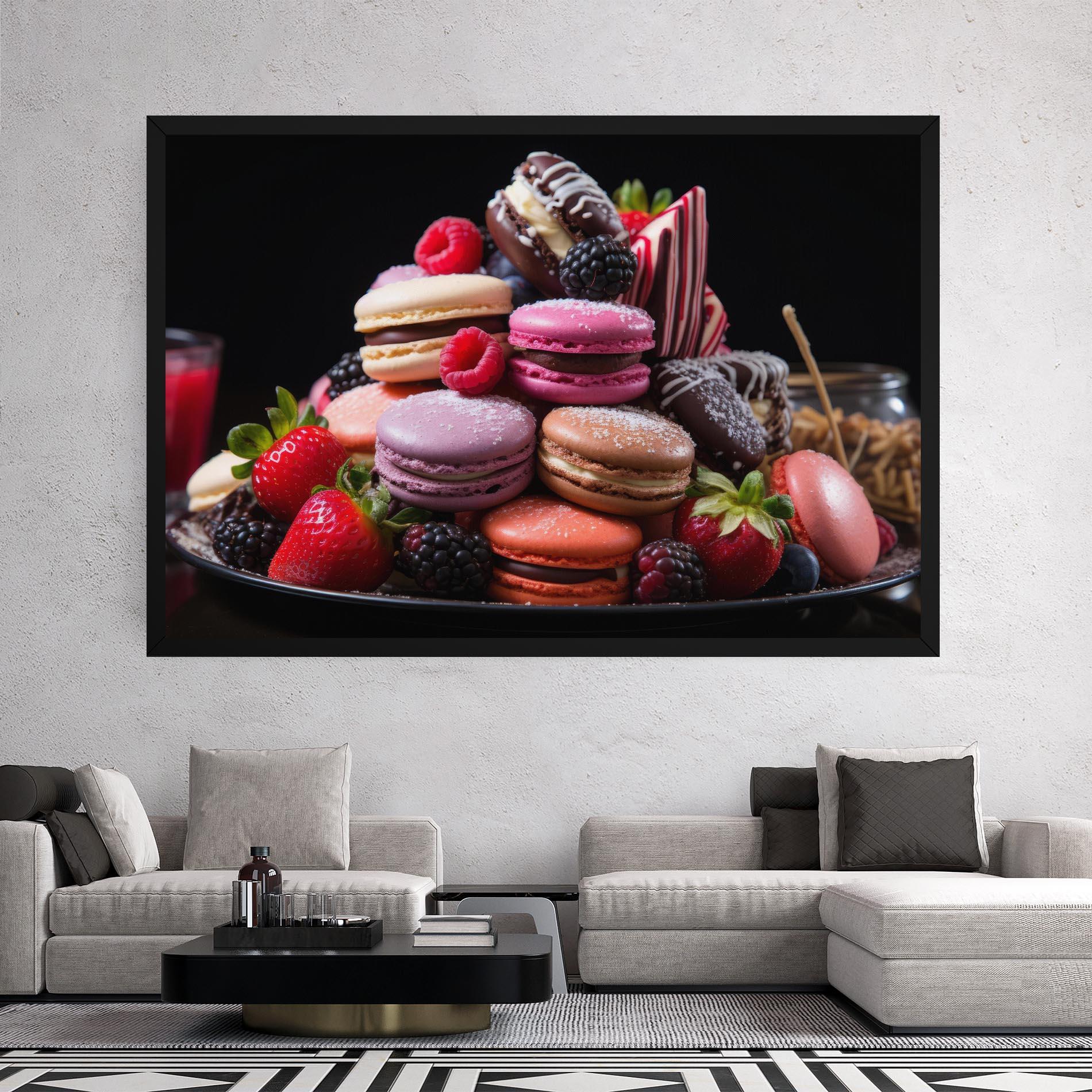 Tablou Canvas Berries Macarons mockup 2