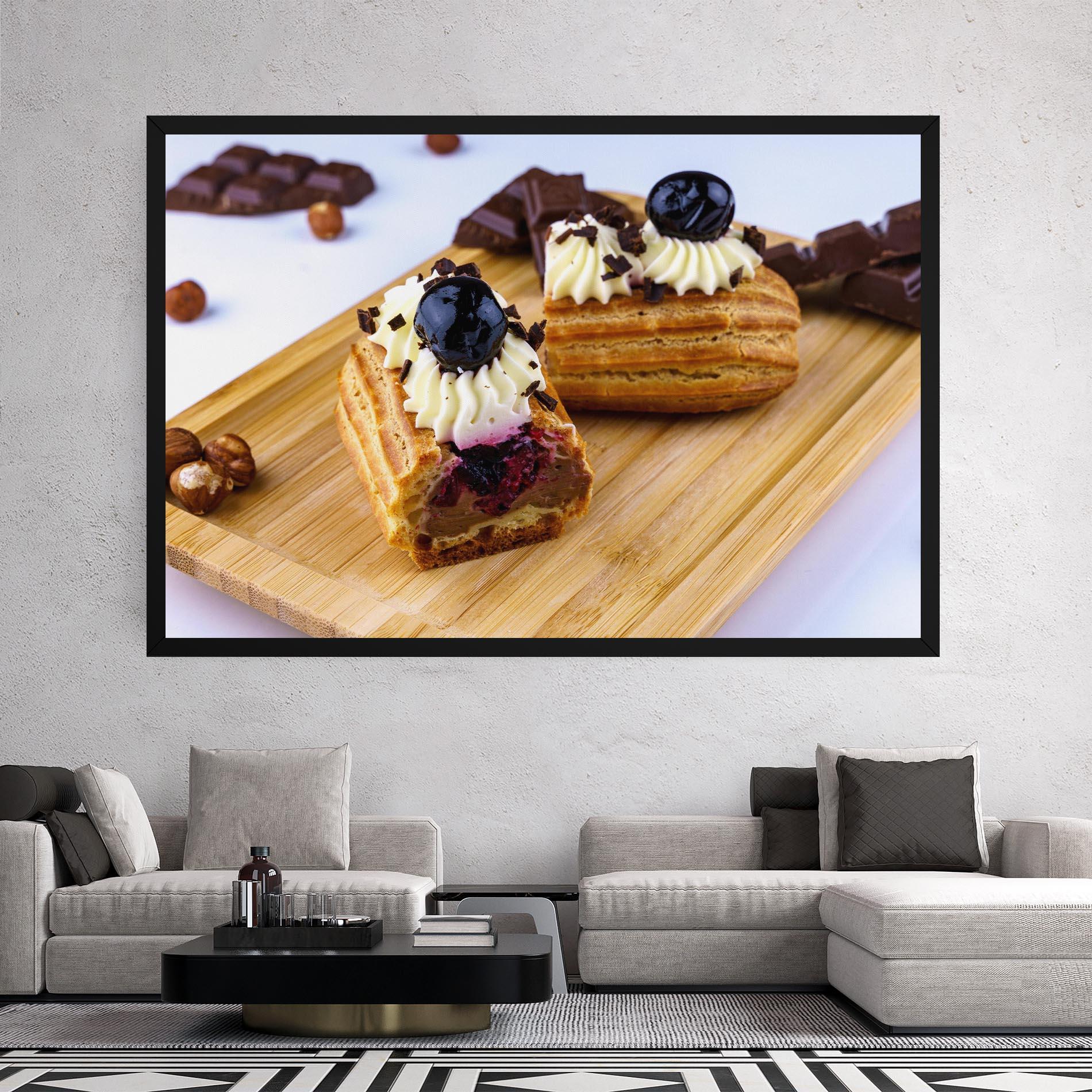 Tablou Canvas Blueberry Eclair mockup 2
