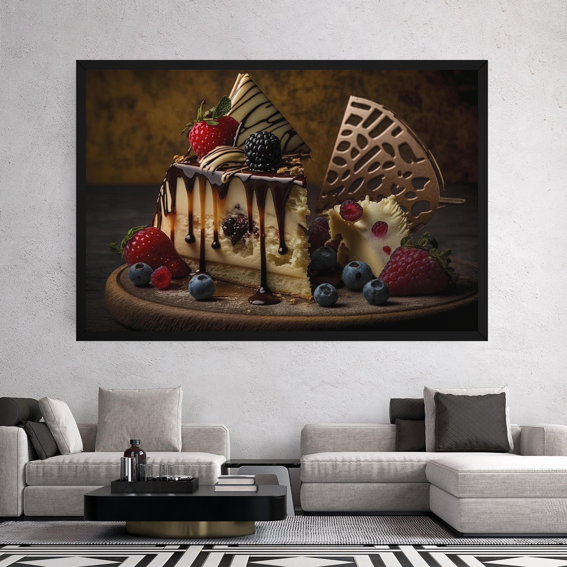 Tablou Canvas Cheesecake Chocolate mockup 2