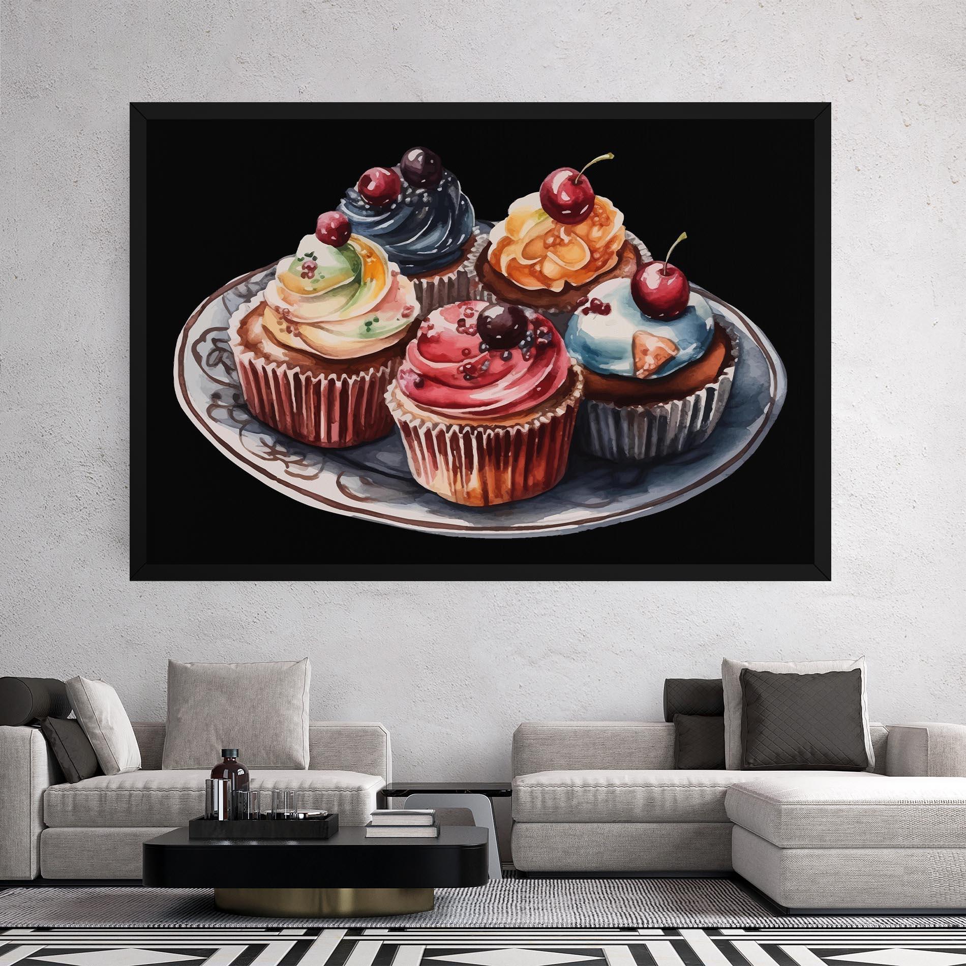 Tablou Canvas Colorful Muffins mockup 2