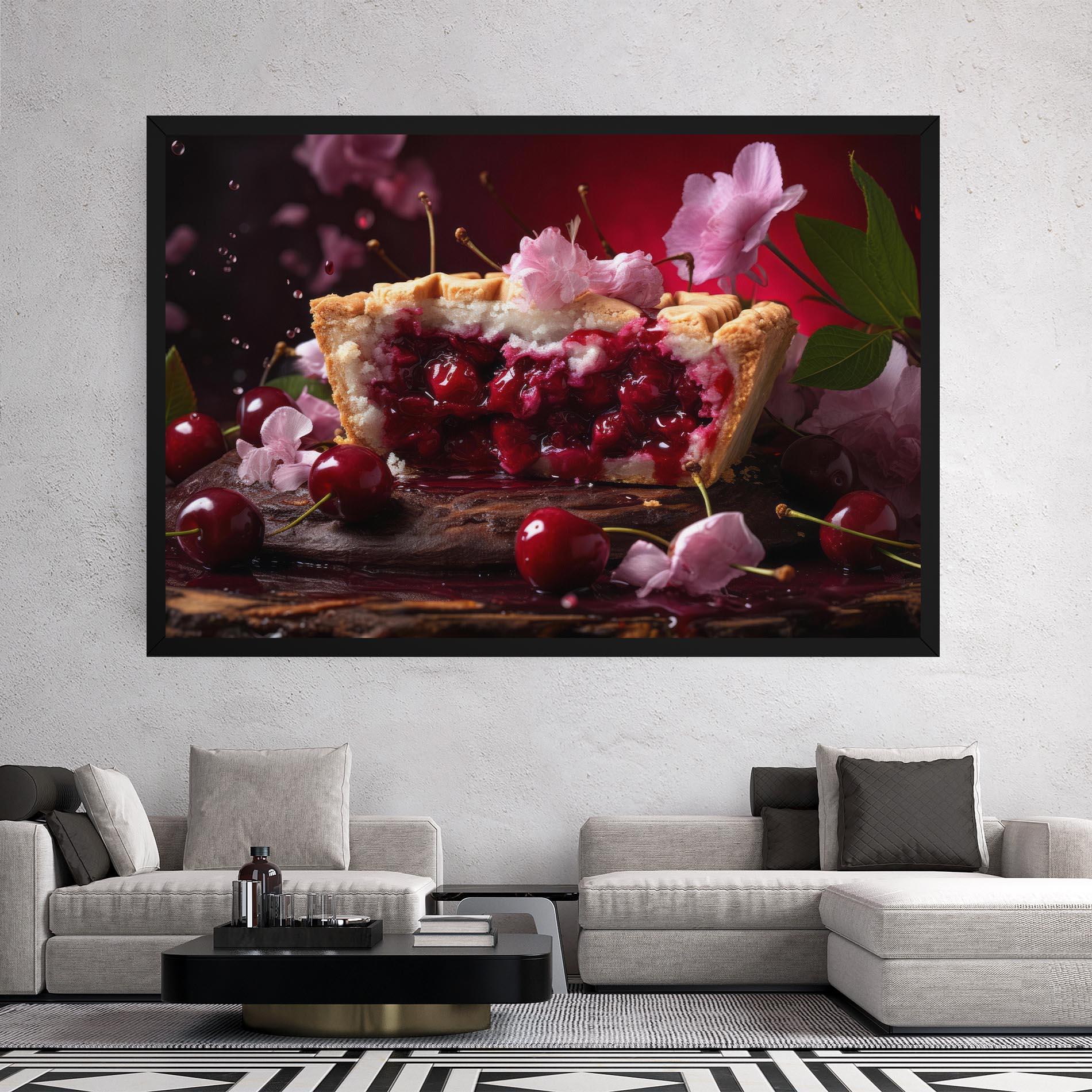 Tablou Canvas Wooden Table Cherries mockup 2