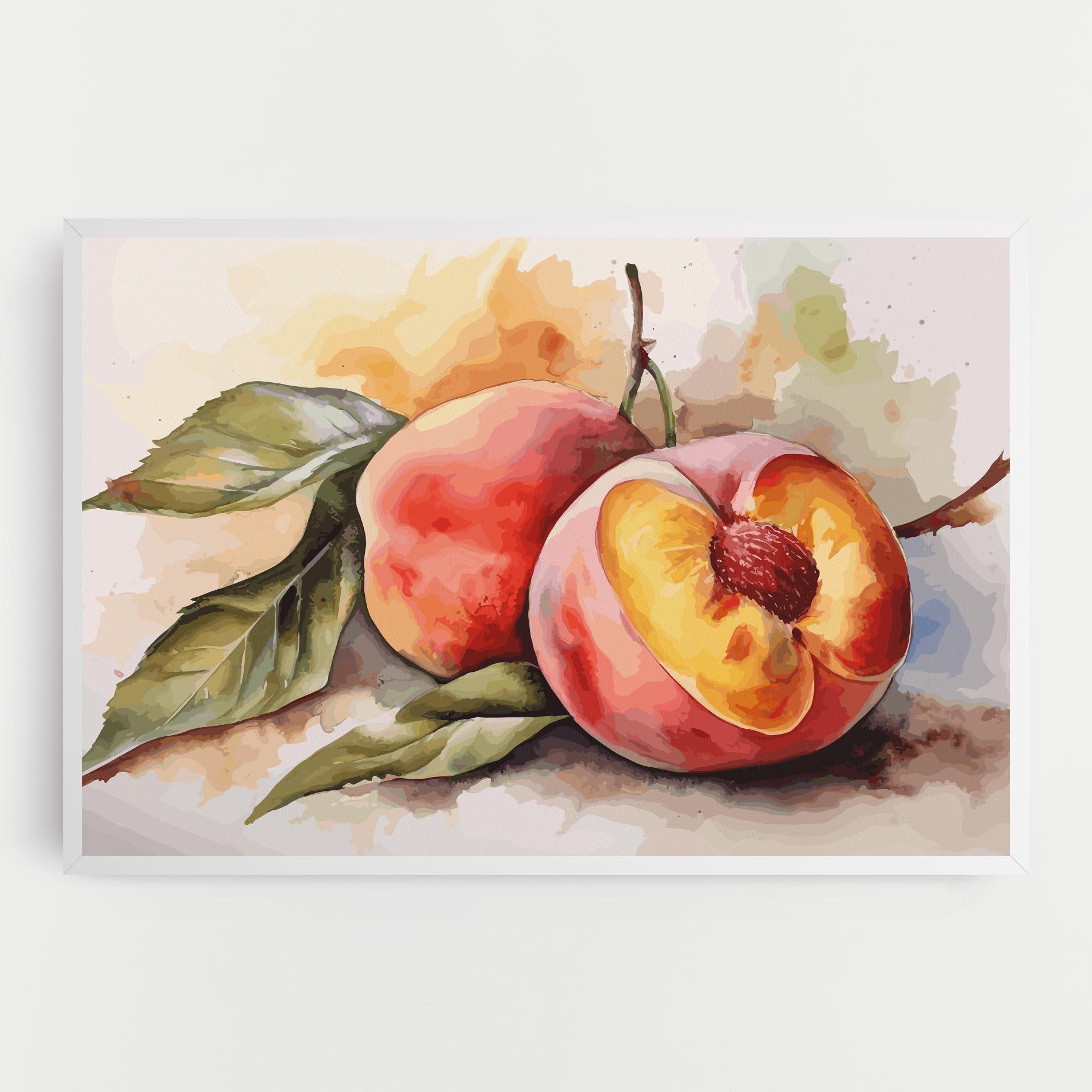 Tablou Canvas Watercolor Peach mockup 0