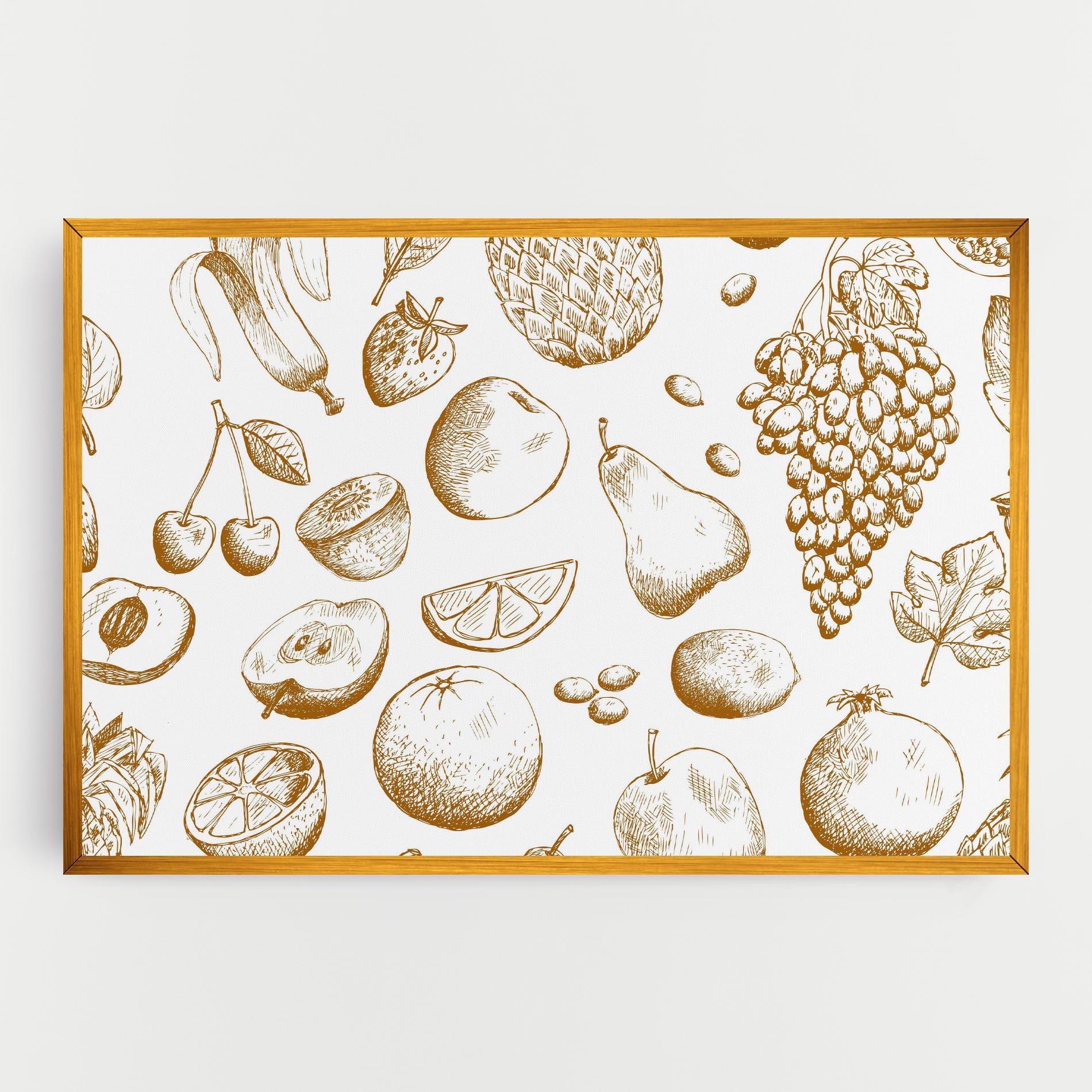 Tablou Canvas Floating Fruits mockup 0