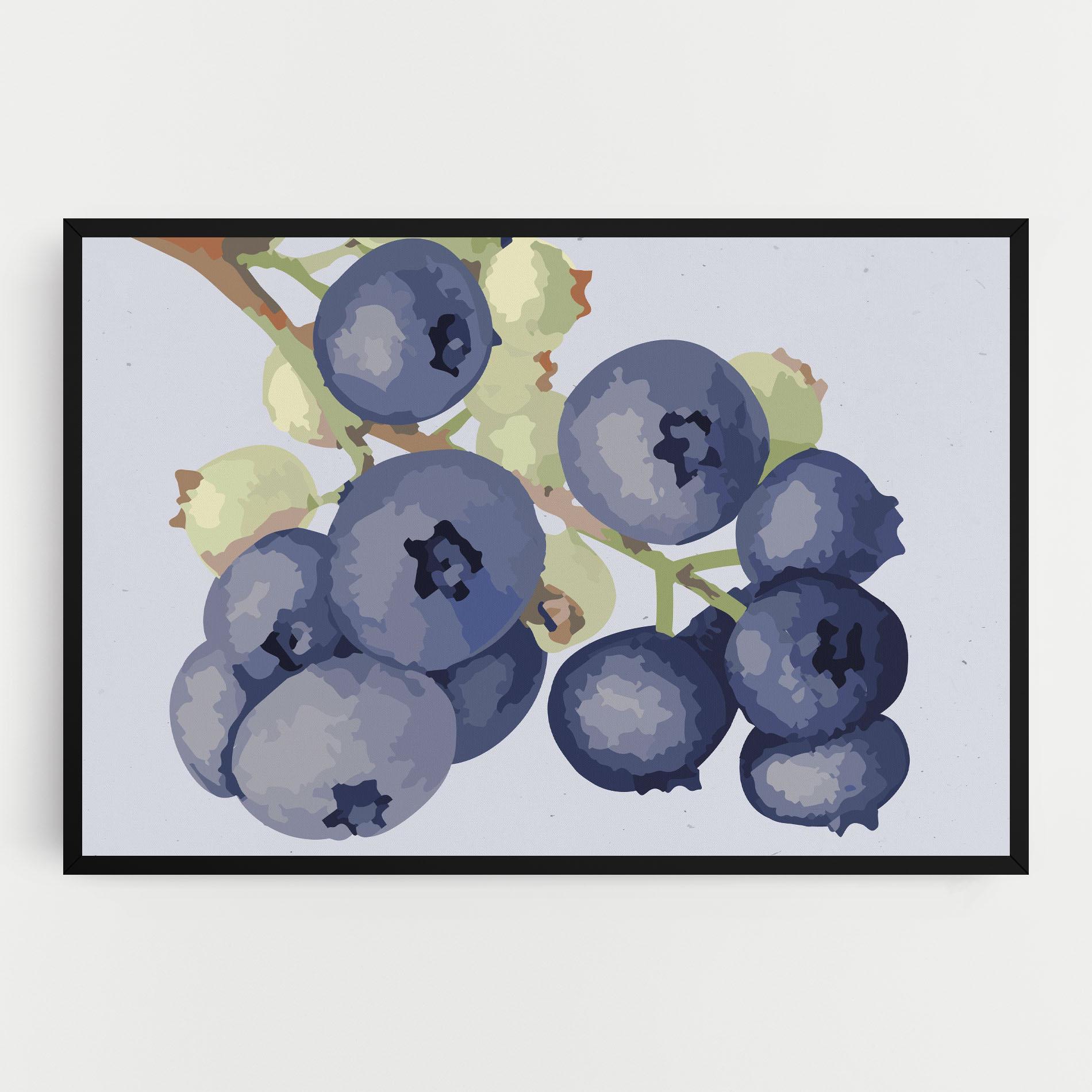 Tablou Canvas Blueberries Art mockup 0