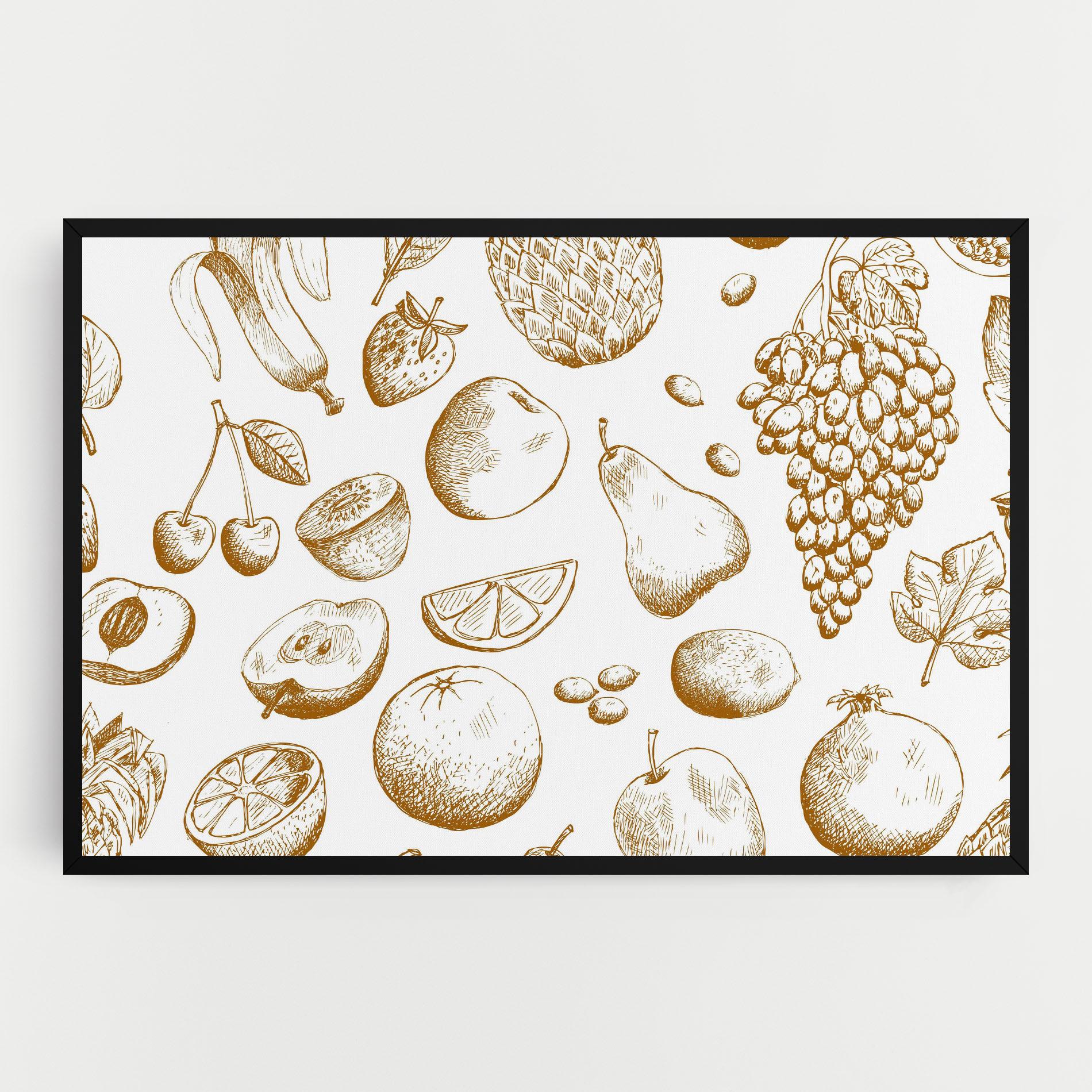 Tablou Canvas Floating Fruits mockup 0