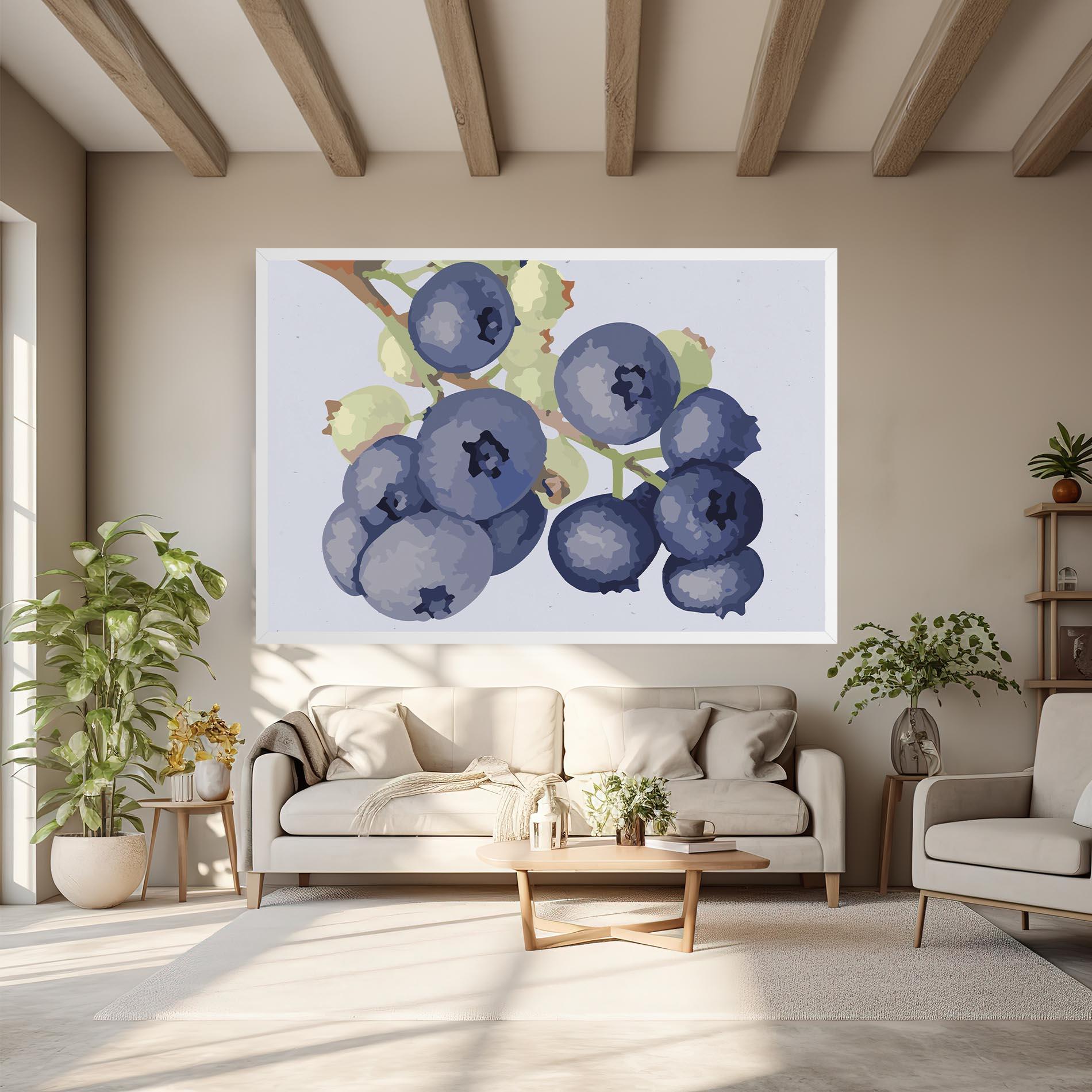 Tablou Canvas Blueberries Art mockup 6