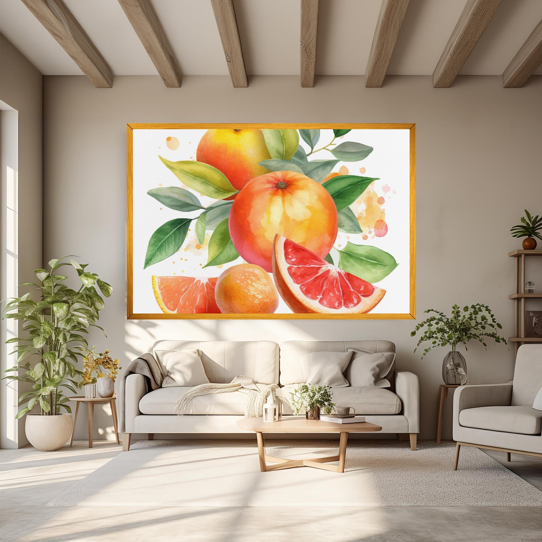 Tablou Canvas Grapefruit Art mockup 6