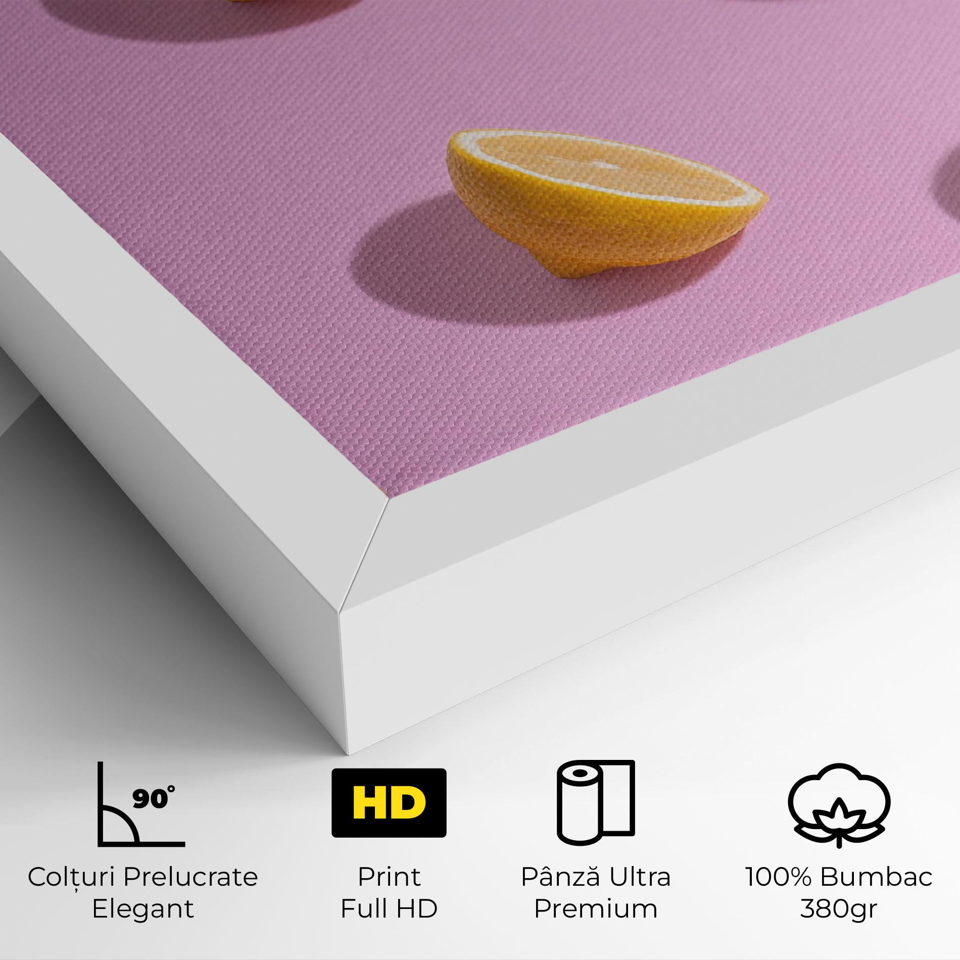 Tablou Canvas Lemon Pattern mockup 4