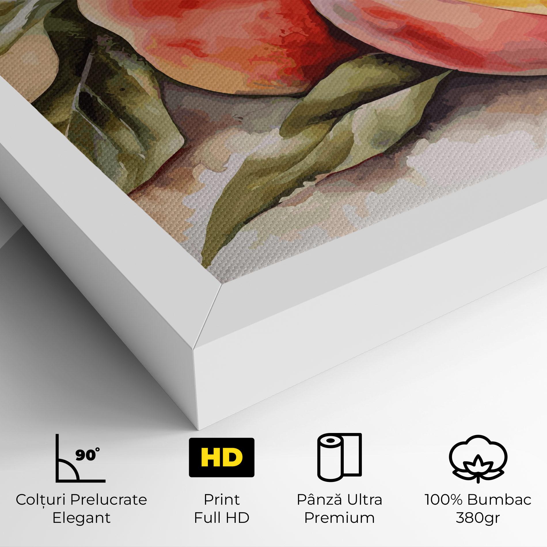 Tablou Canvas Watercolor Peach mockup 4