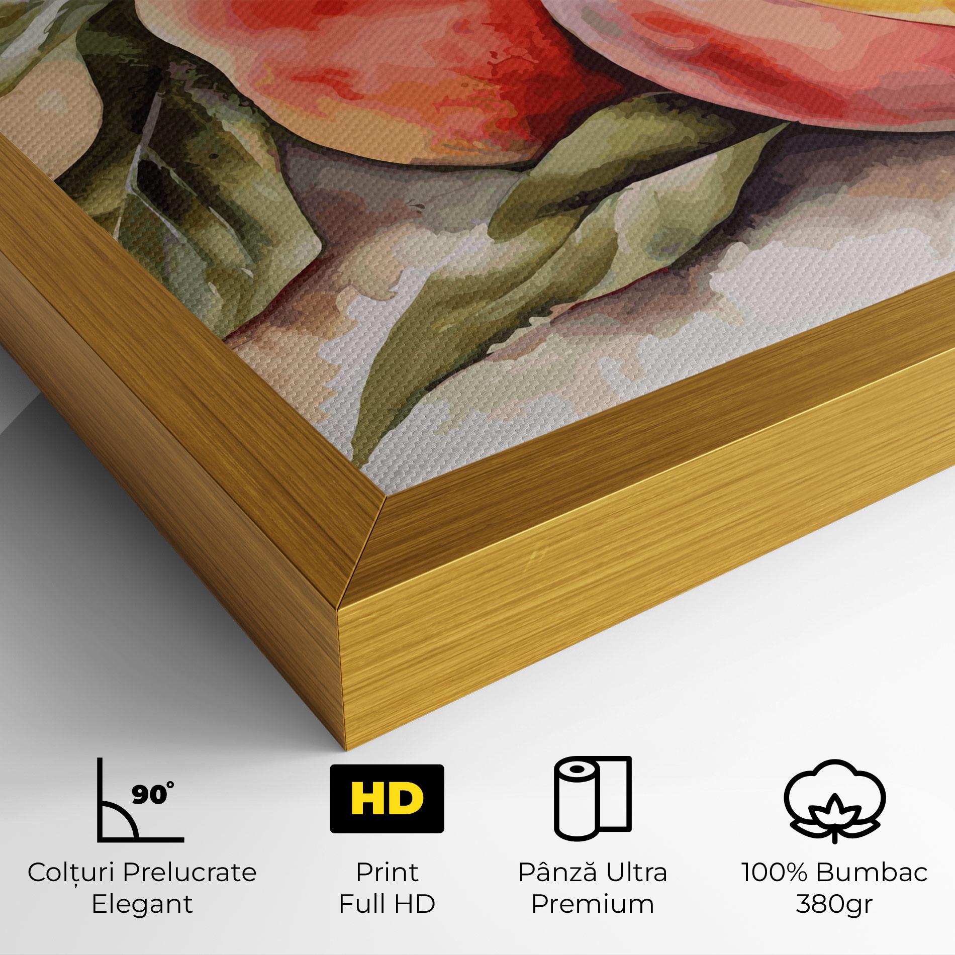 Tablou Canvas Watercolor Peach mockup 4