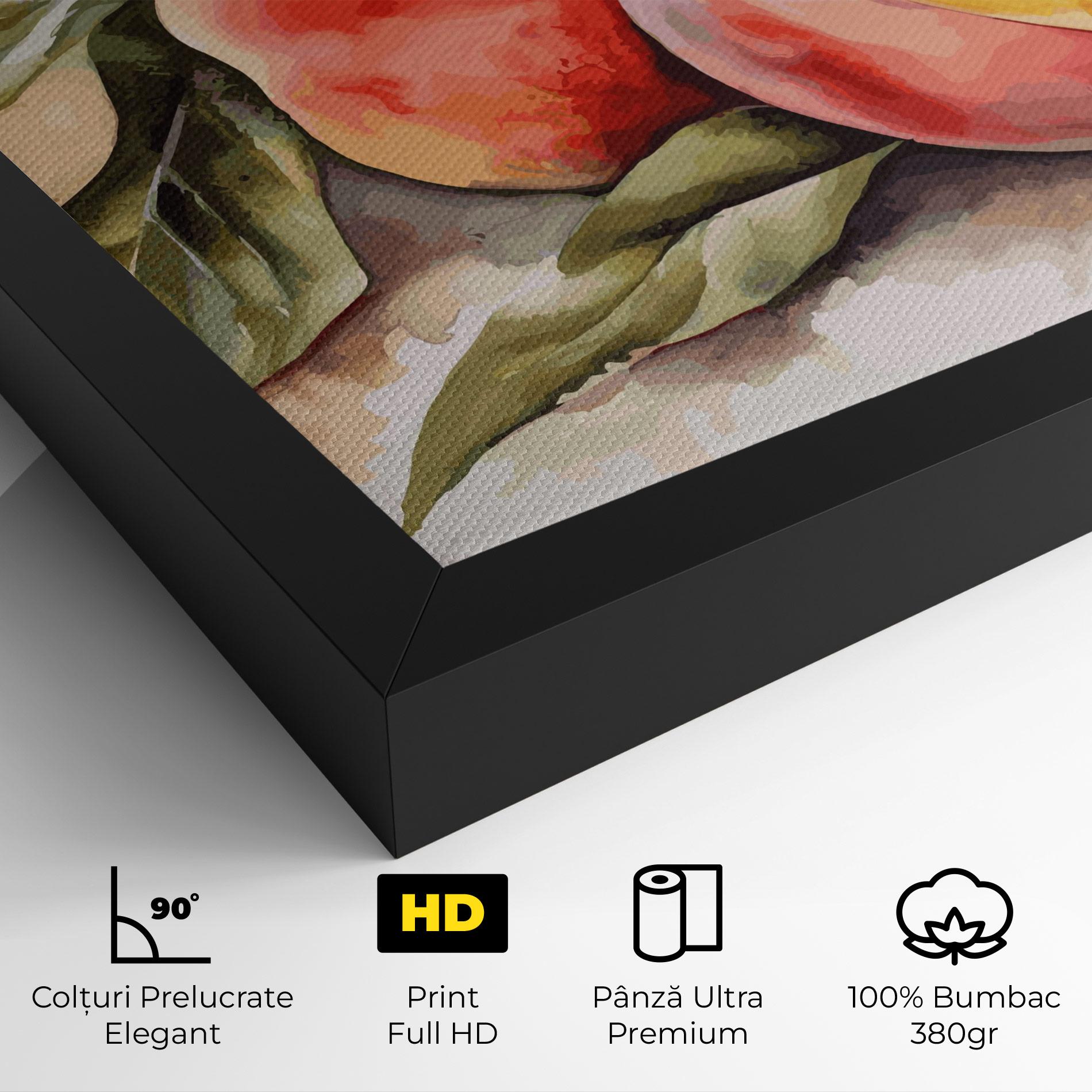 Tablou Canvas Watercolor Peach mockup 4