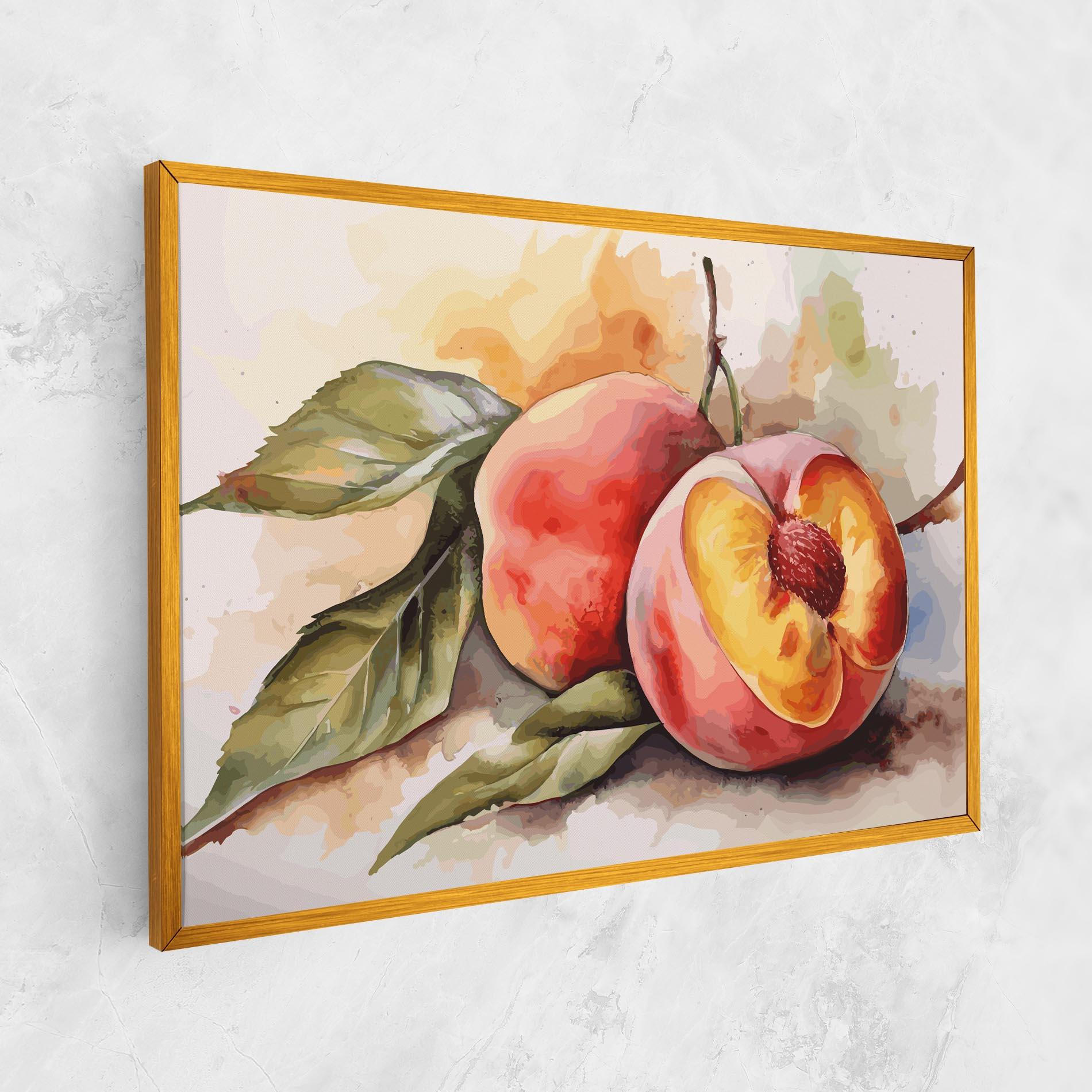 Tablou Canvas Watercolor Peach mockup 1