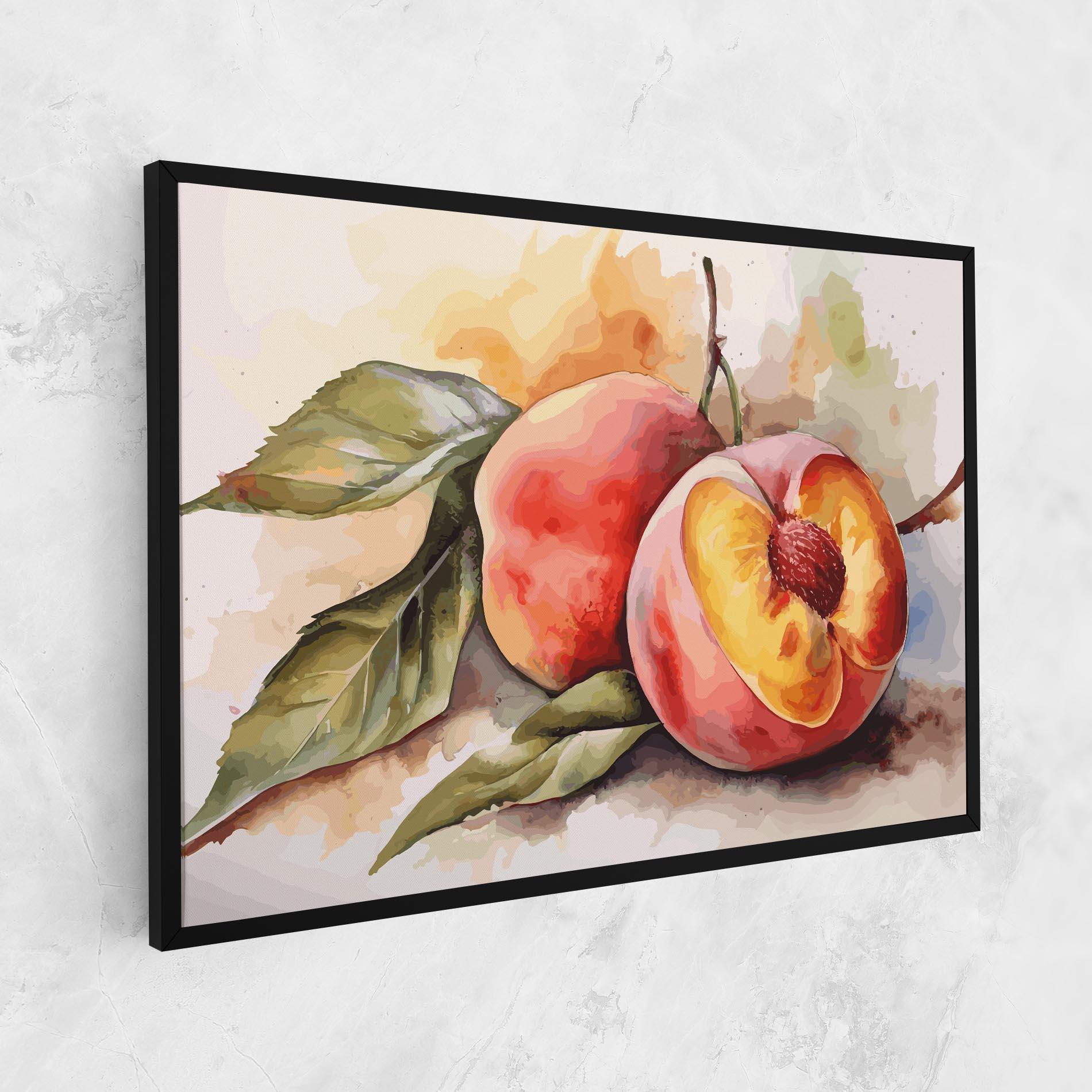 Tablou Canvas Watercolor Peach mockup 1
