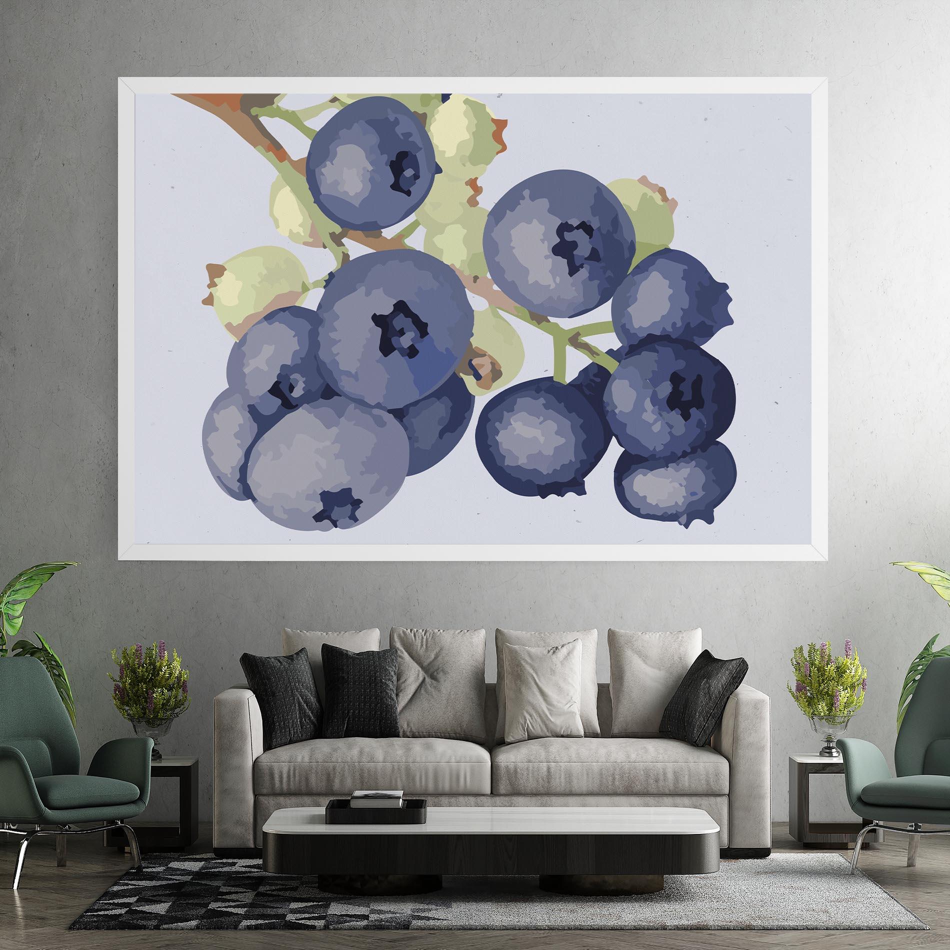 Tablou Canvas Blueberries Art mockup 7