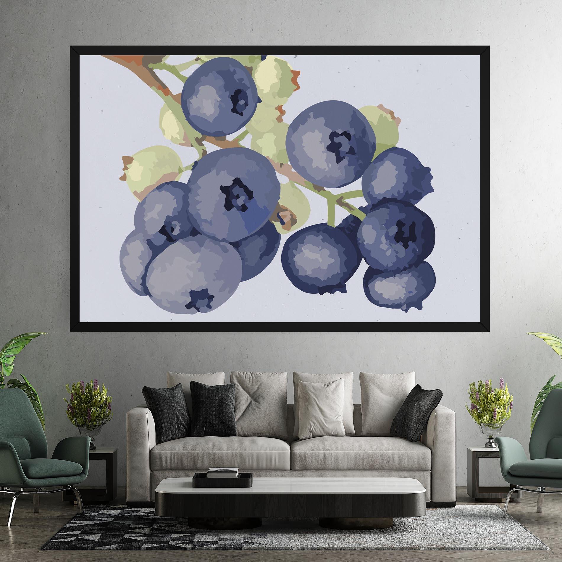 Tablou Canvas Blueberries Art mockup 7