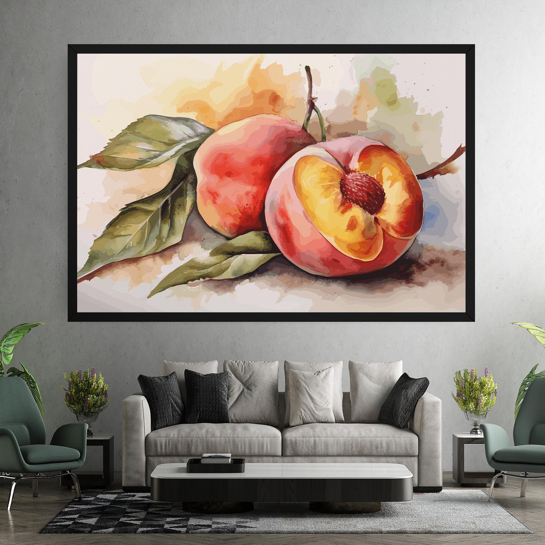 Tablou Canvas Watercolor Peach mockup 7