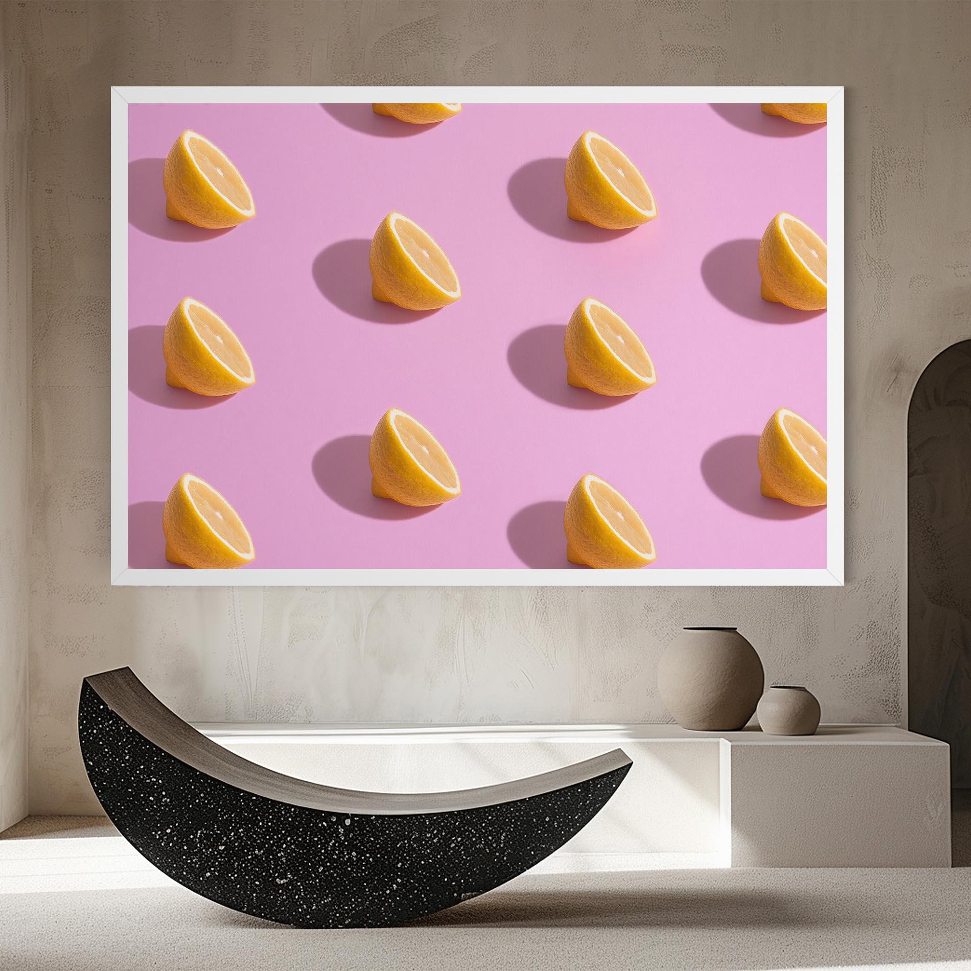 Tablou Canvas Lemon Pattern mockup 8