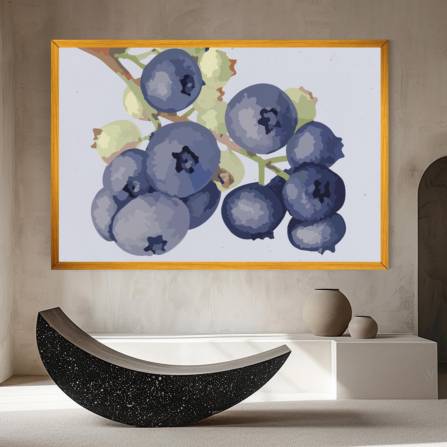 Tablou Canvas Blueberries Art mockup 8