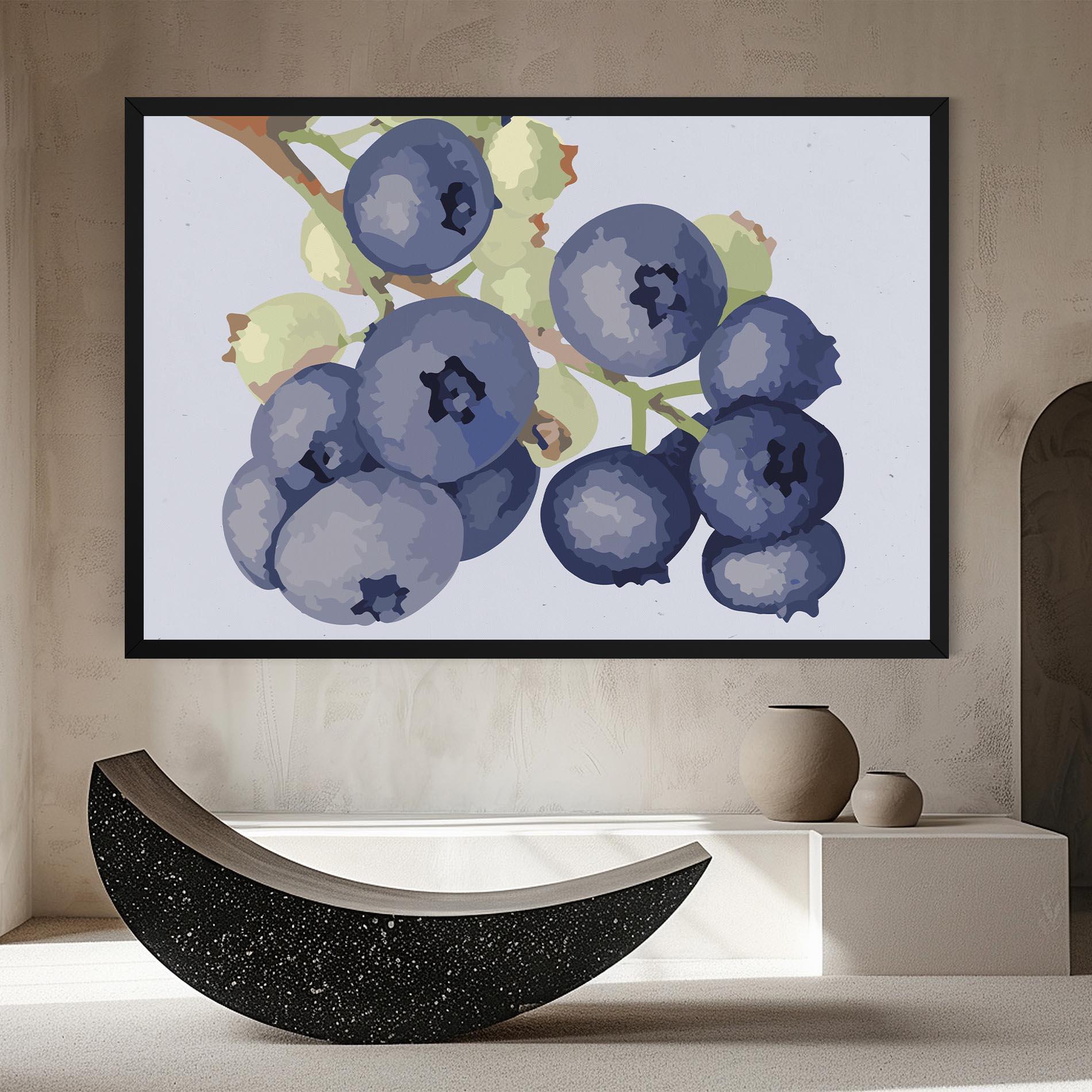 Tablou Canvas Blueberries Art mockup 8