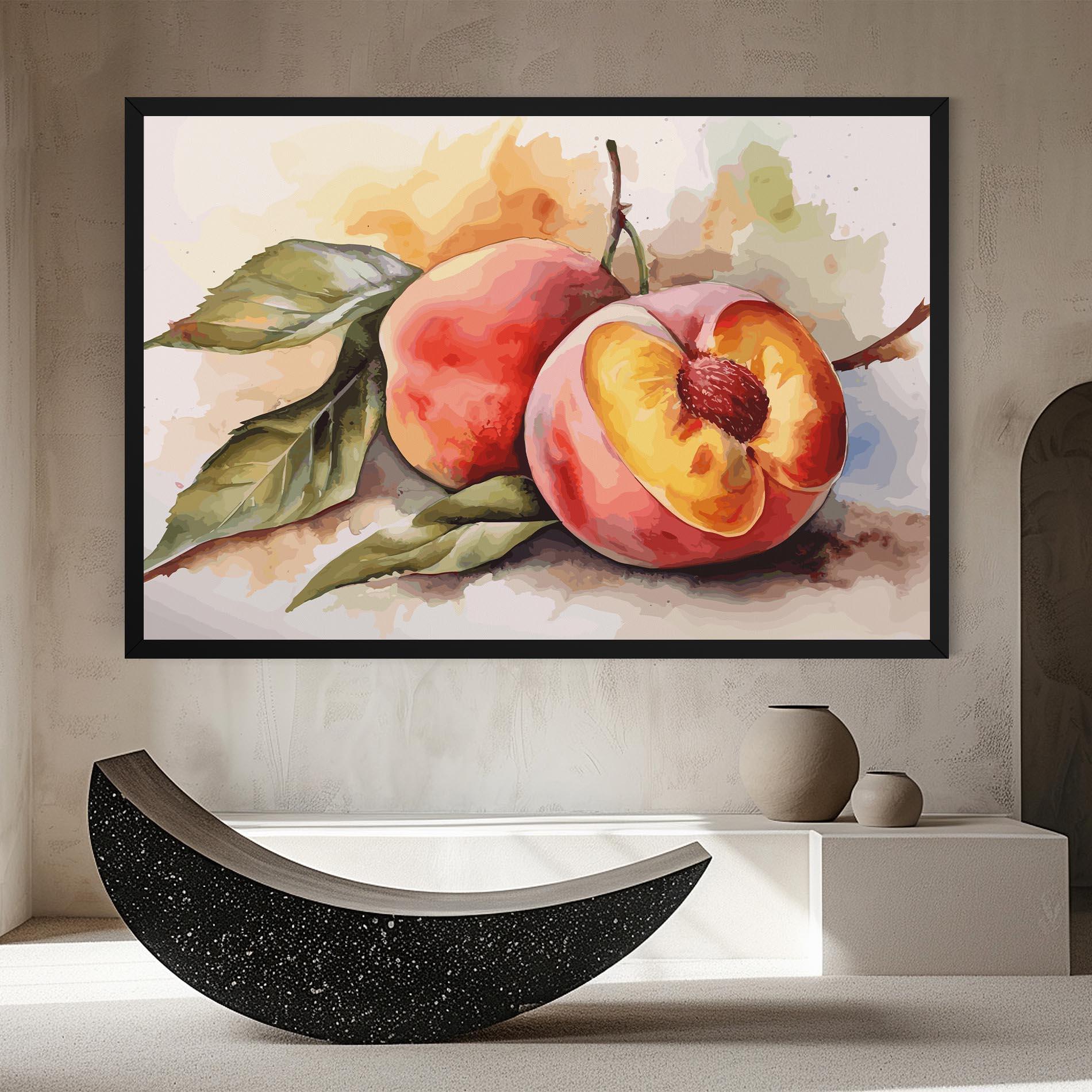 Tablou Canvas Watercolor Peach mockup 8