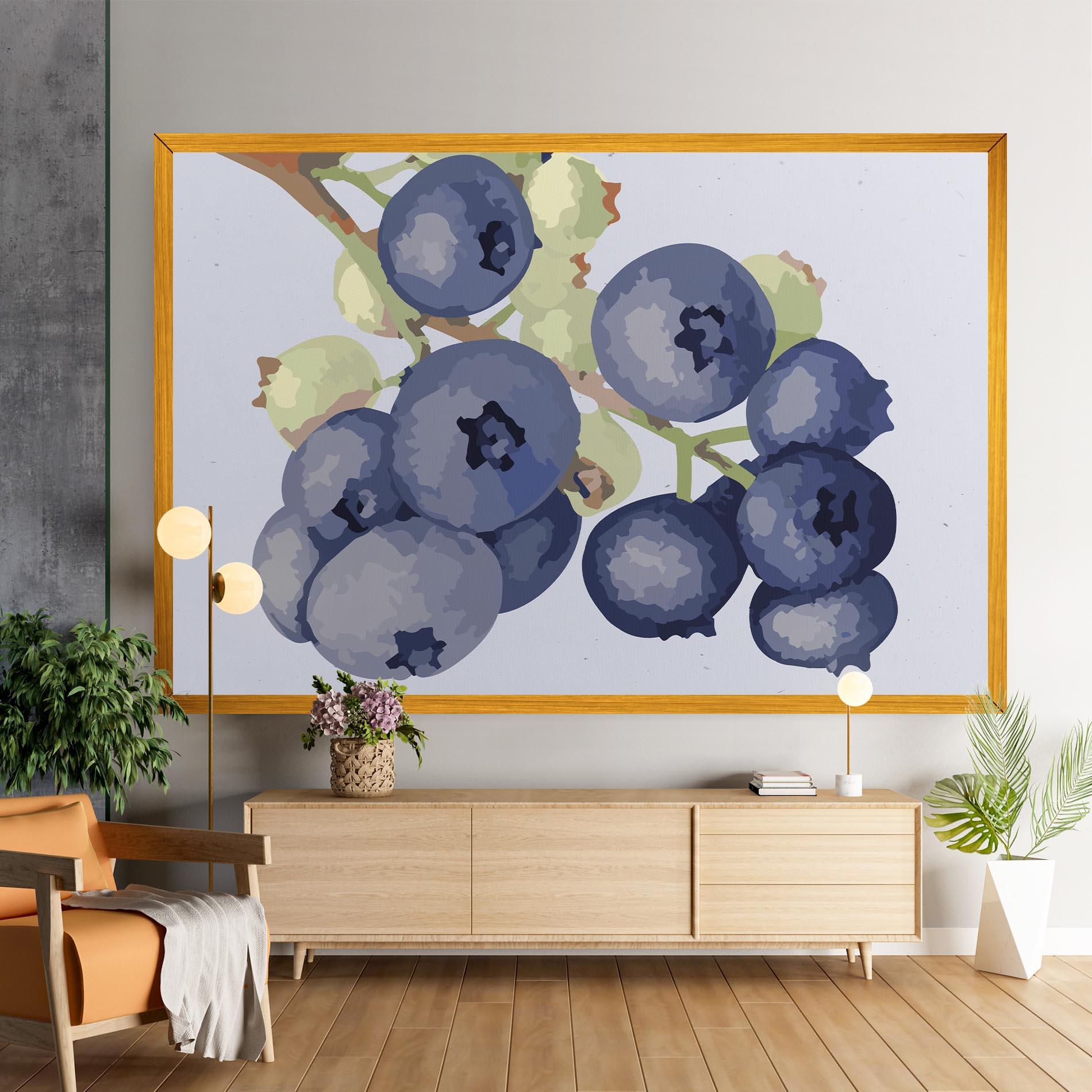 Tablou Canvas Blueberries Art mockup 9
