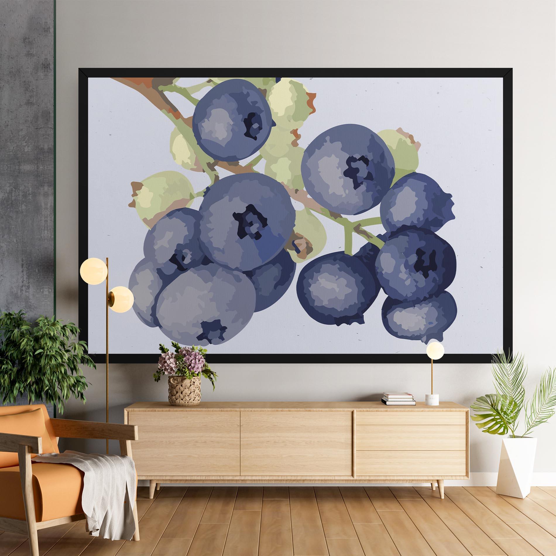 Tablou Canvas Blueberries Art mockup 9