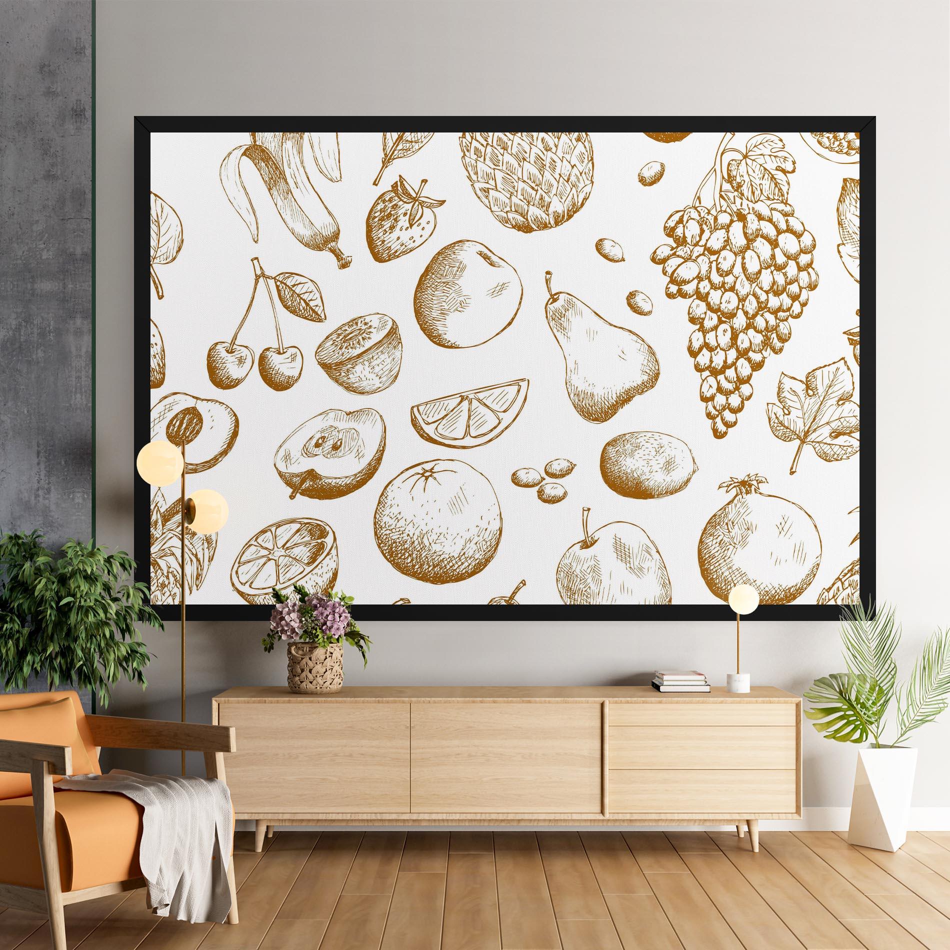 Tablou Canvas Floating Fruits mockup 9