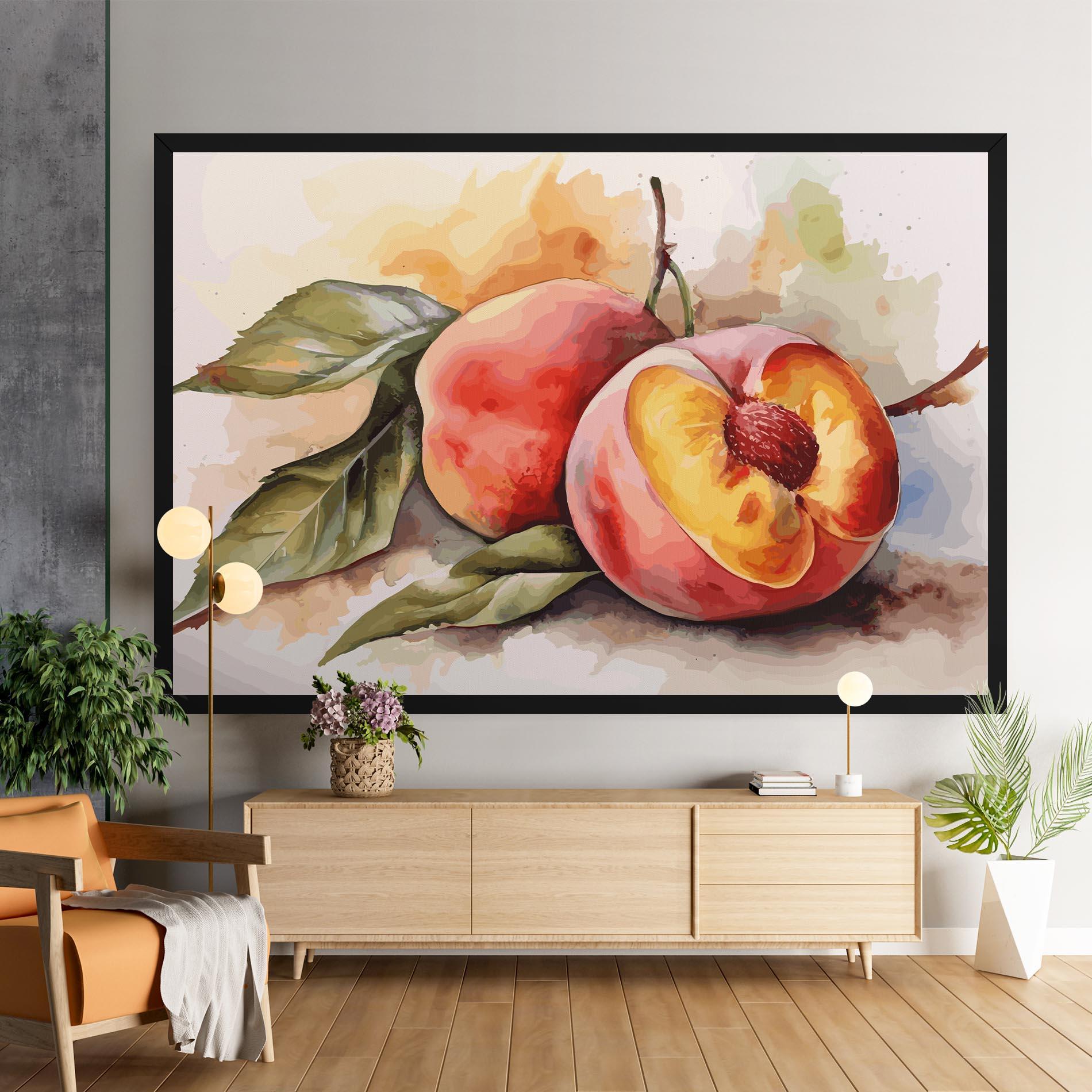 Tablou Canvas Watercolor Peach mockup 9